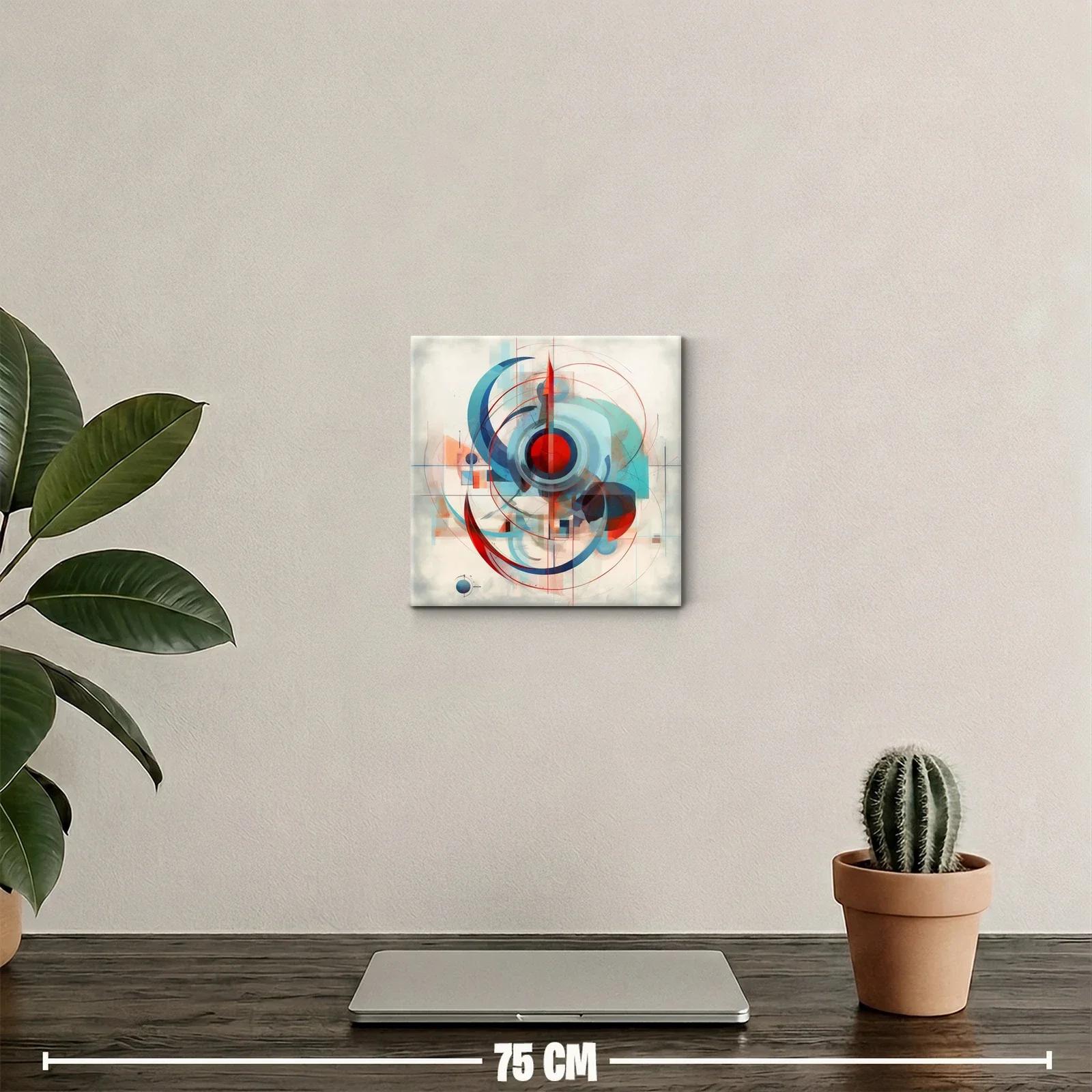 Composición abstracta con dinámicas formas curvas y líneas — miniatura 2
