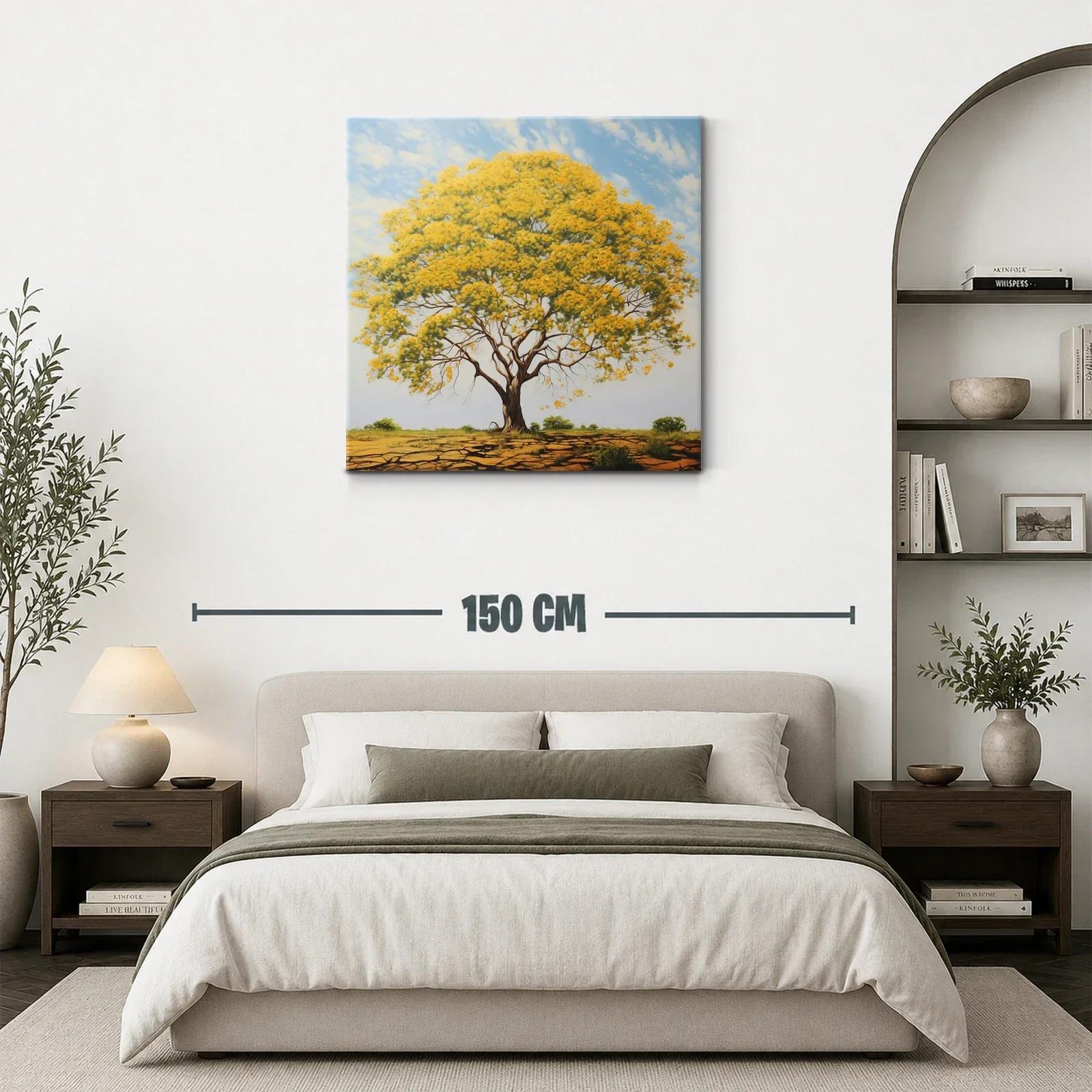 Árbol Dorado en Paisaje Cálido y Sereno — miniatura 3