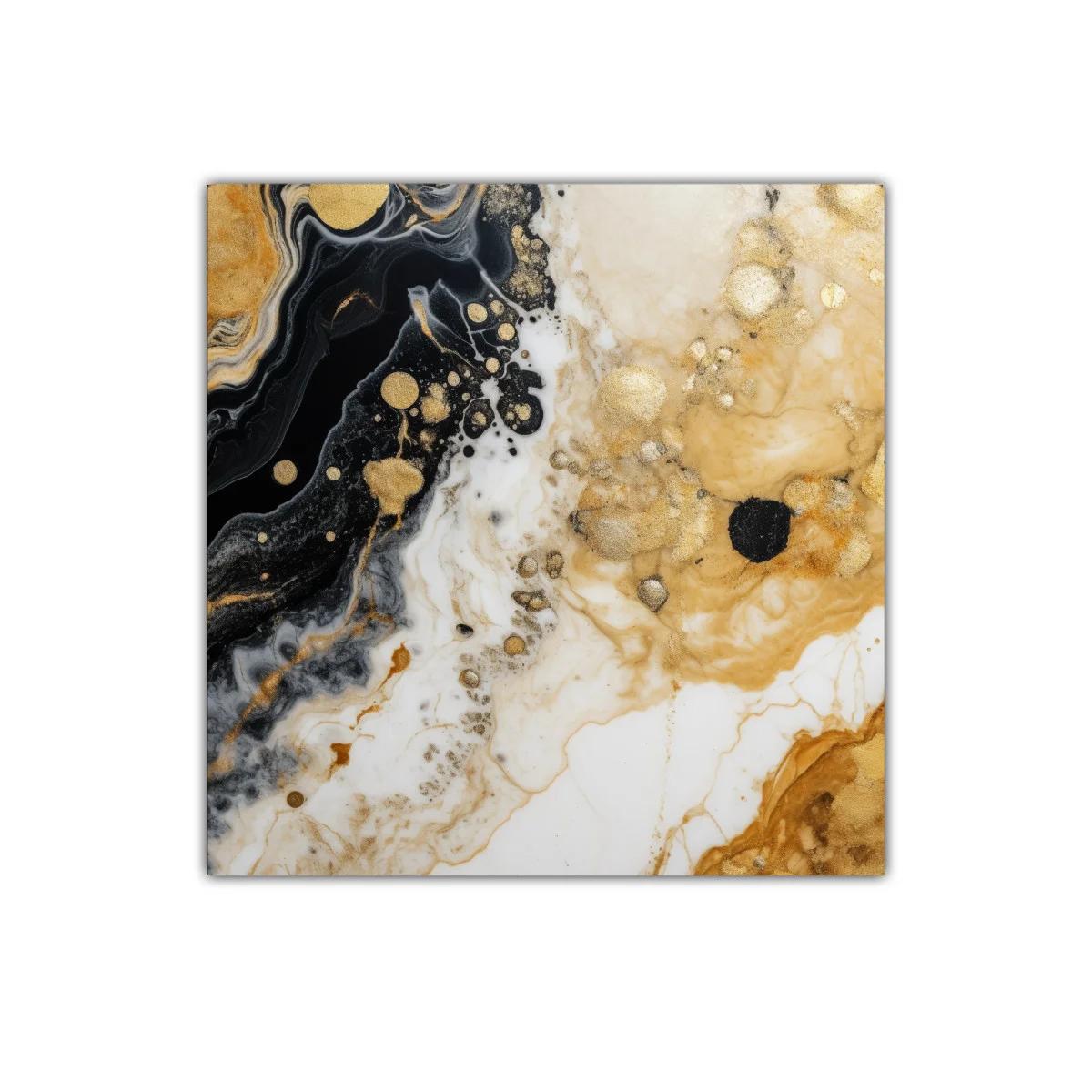 Arte abstracto de vetas doradas y contrastes intensos — imagen principal