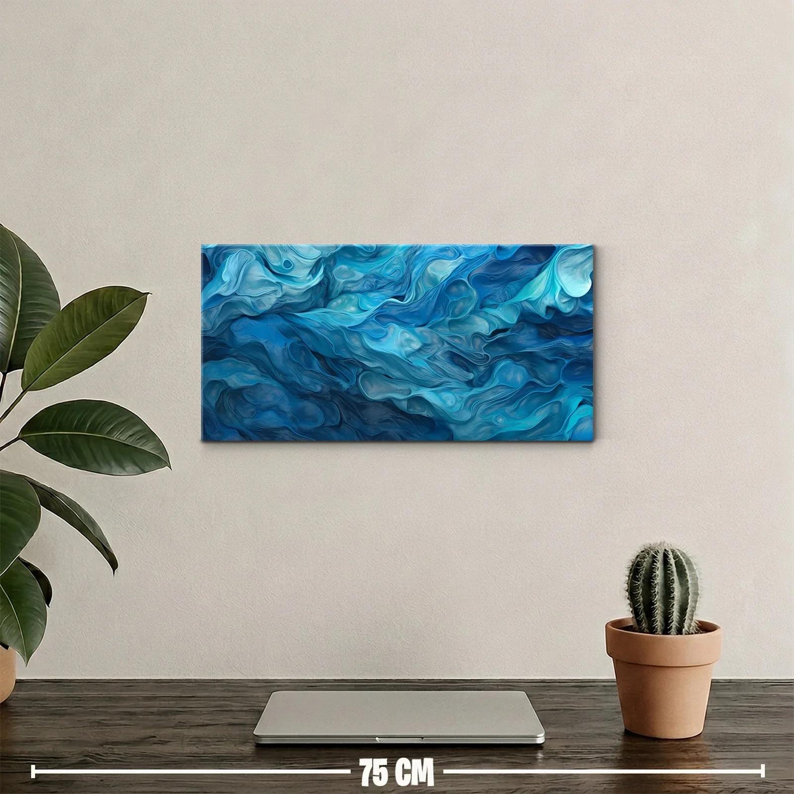 Cuadro olas abstractas en capas fluidas — miniatura 2