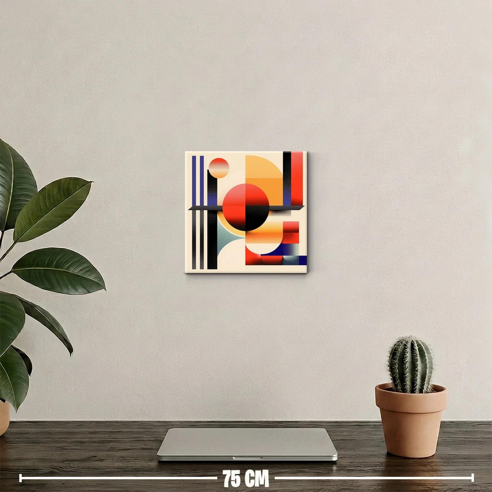 Composición geométrica con tonos cálidos y contrastes vibrantes — miniatura 2