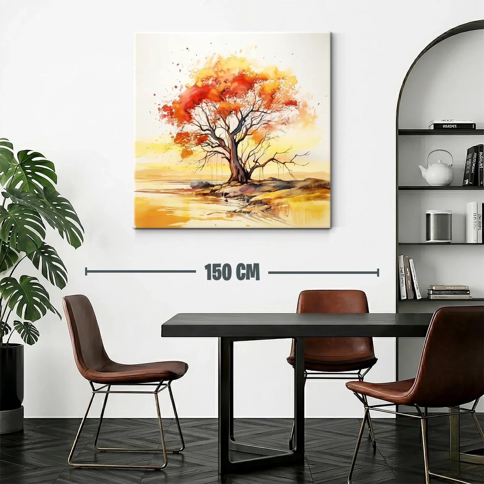 Árbol en otoño con tonos cálidos y vibrantes — miniatura 2