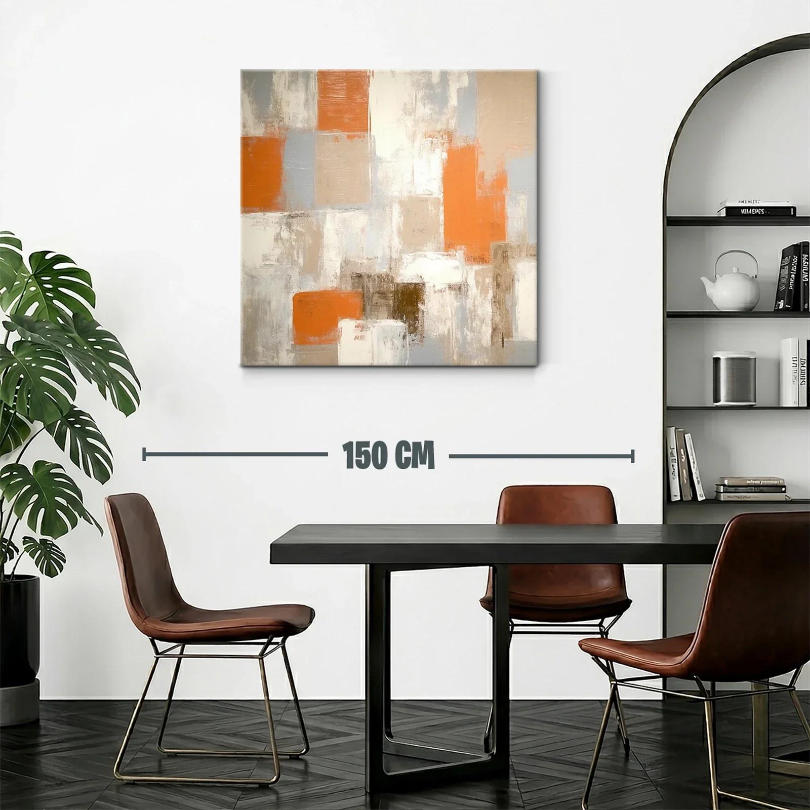 Composición Abstracta con Tonos Cálidos y Neutros — miniatura 2