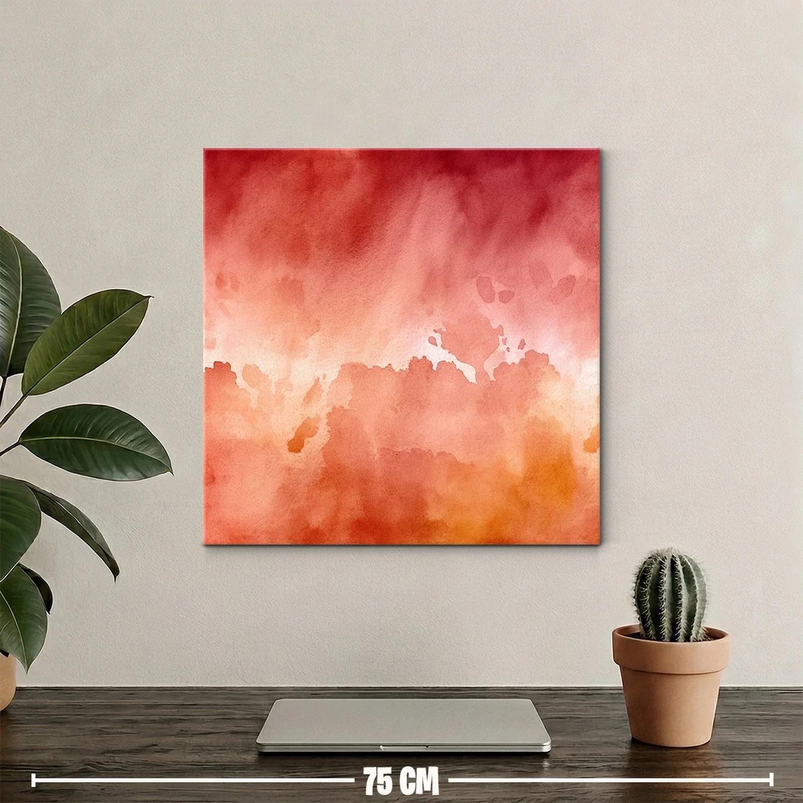 Cuadro abstracto con tonos cálidos y degradados suaves — miniatura 2