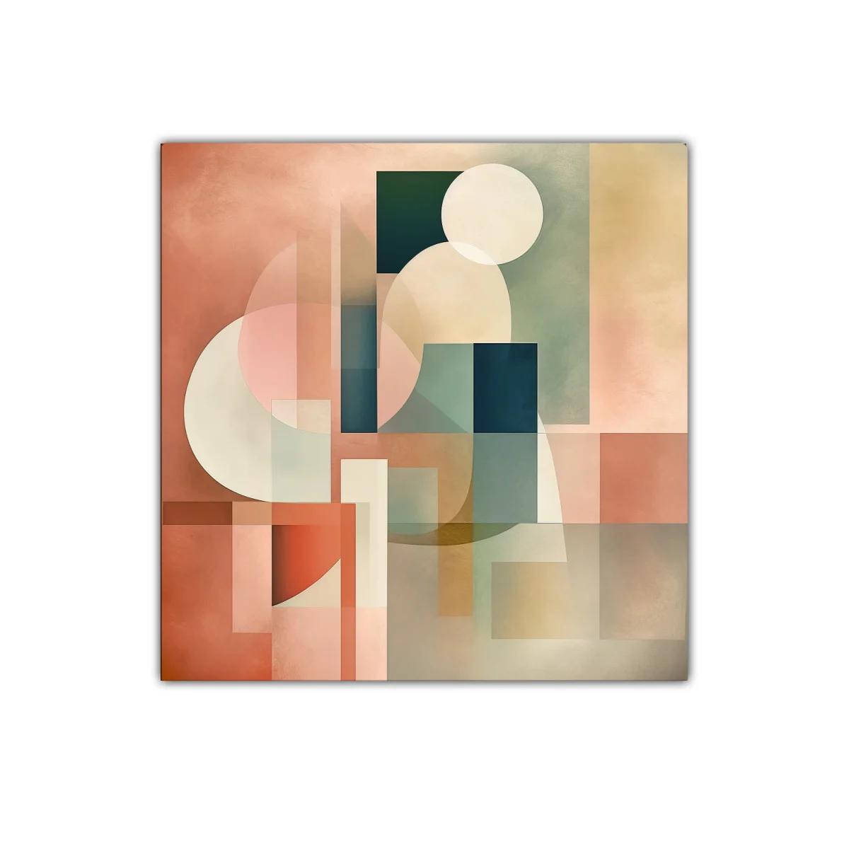 Composición Abstracta en Tonos Cálidos y Verdes — imagen principal