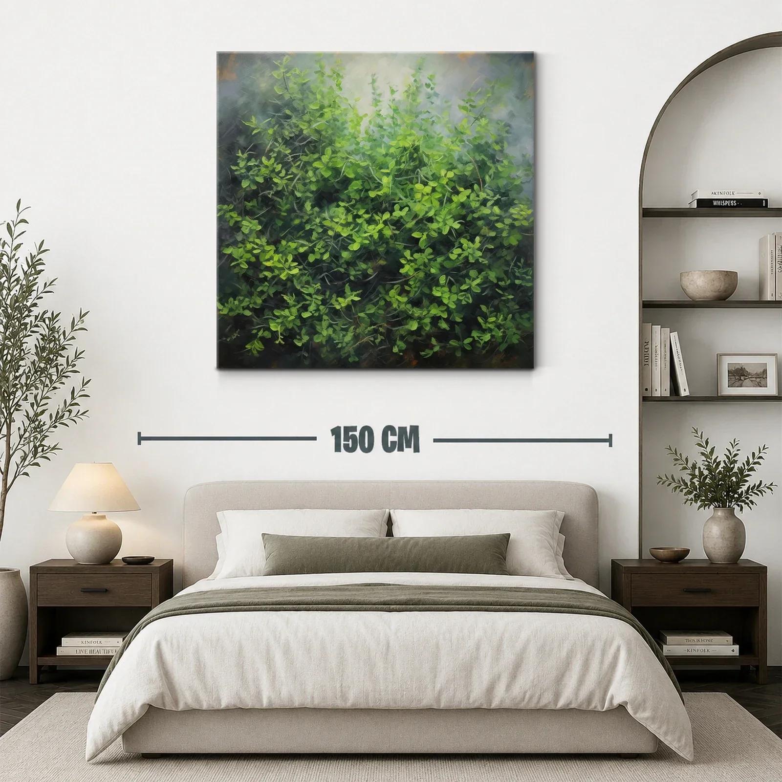 Cuadro con motivo de follaje verde vibrante para interiores naturales — miniatura 3