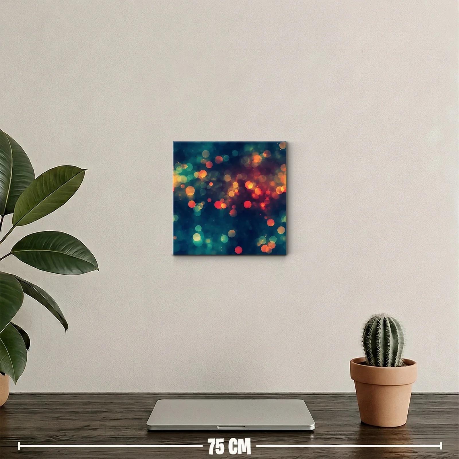 Cuadro decorativo de luces difusas en tonos cálidos y fríos — miniatura 2