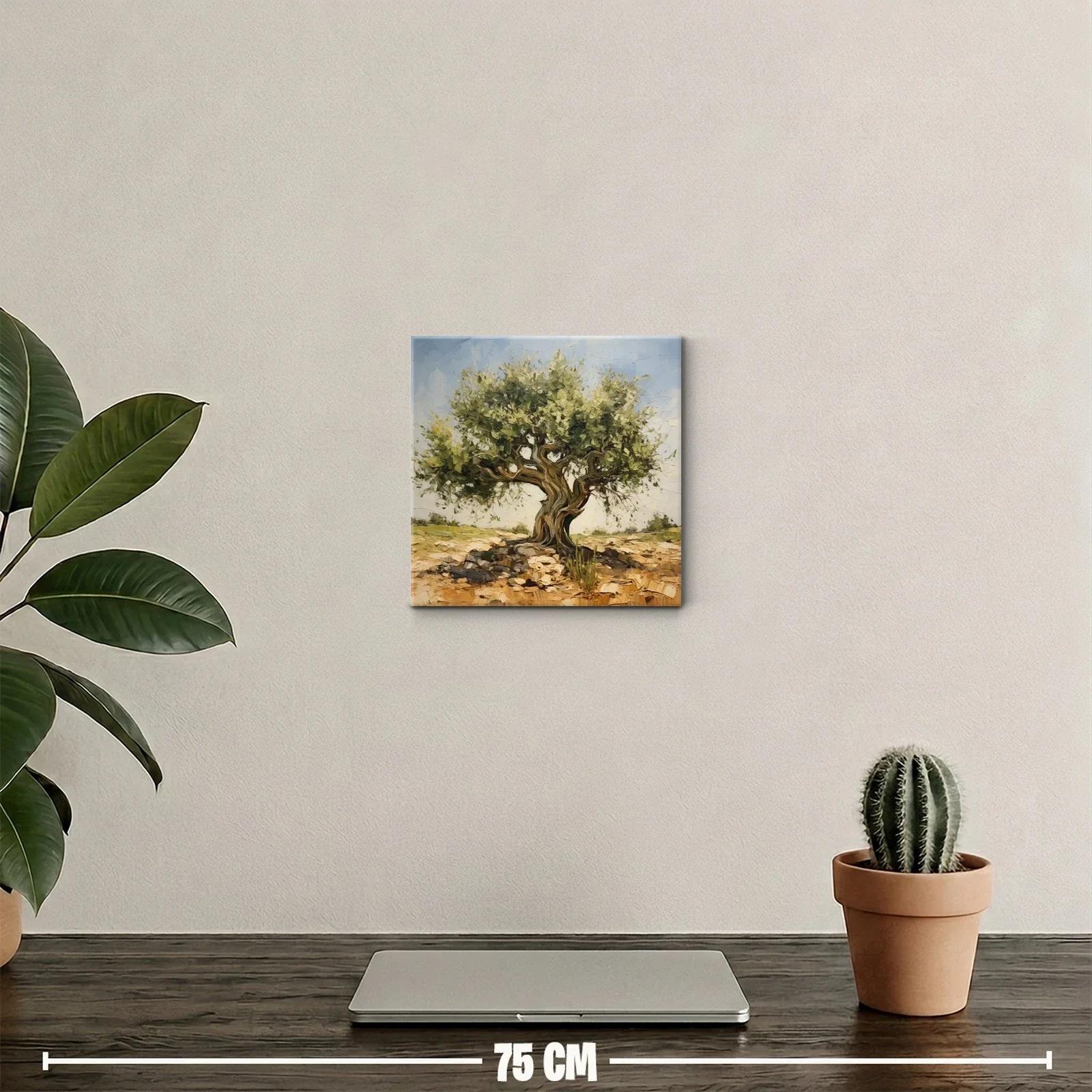 Cuadro árbol de olivo con paisaje sereno y luz natural — miniatura 2
