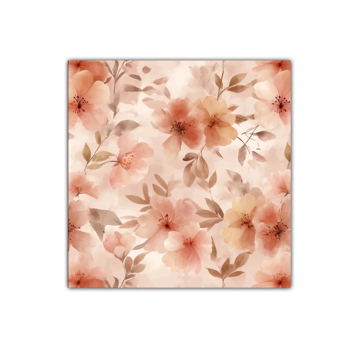 Cuadro decorativo con delicadas flores en tonos cálidos — imagen principal