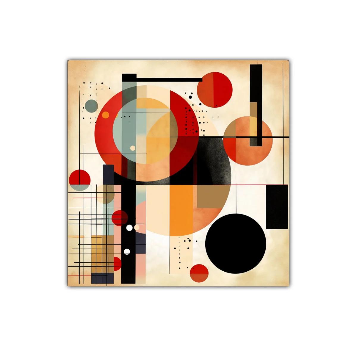 Composición abstracta con círculos y líneas geométricas — imagen principal