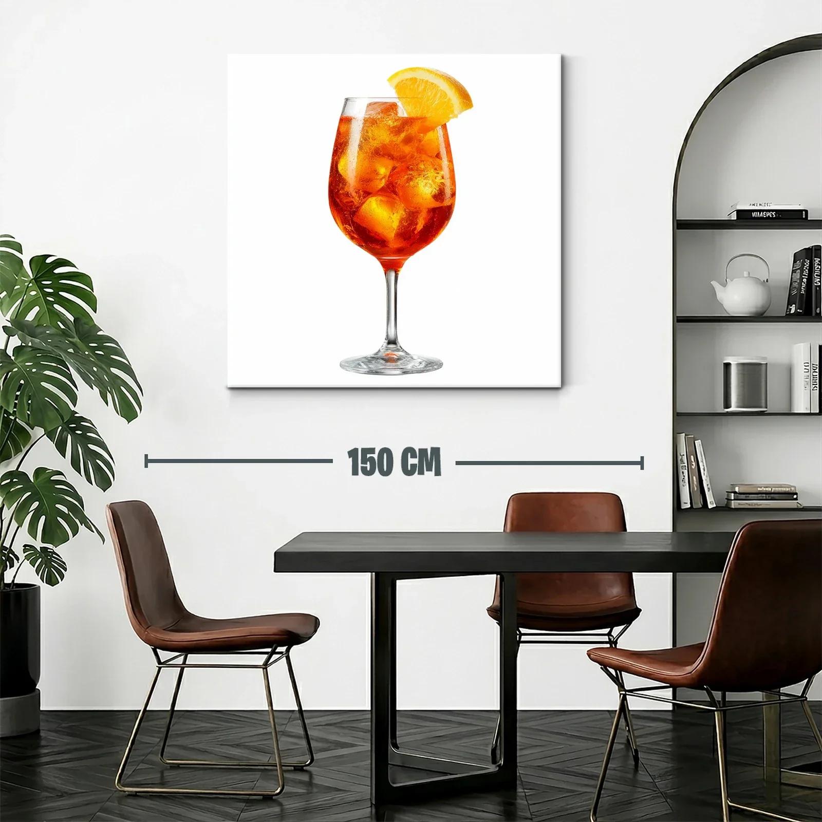 Cuadro moderno con copa de cóctel cítrico vibrante — miniatura 2