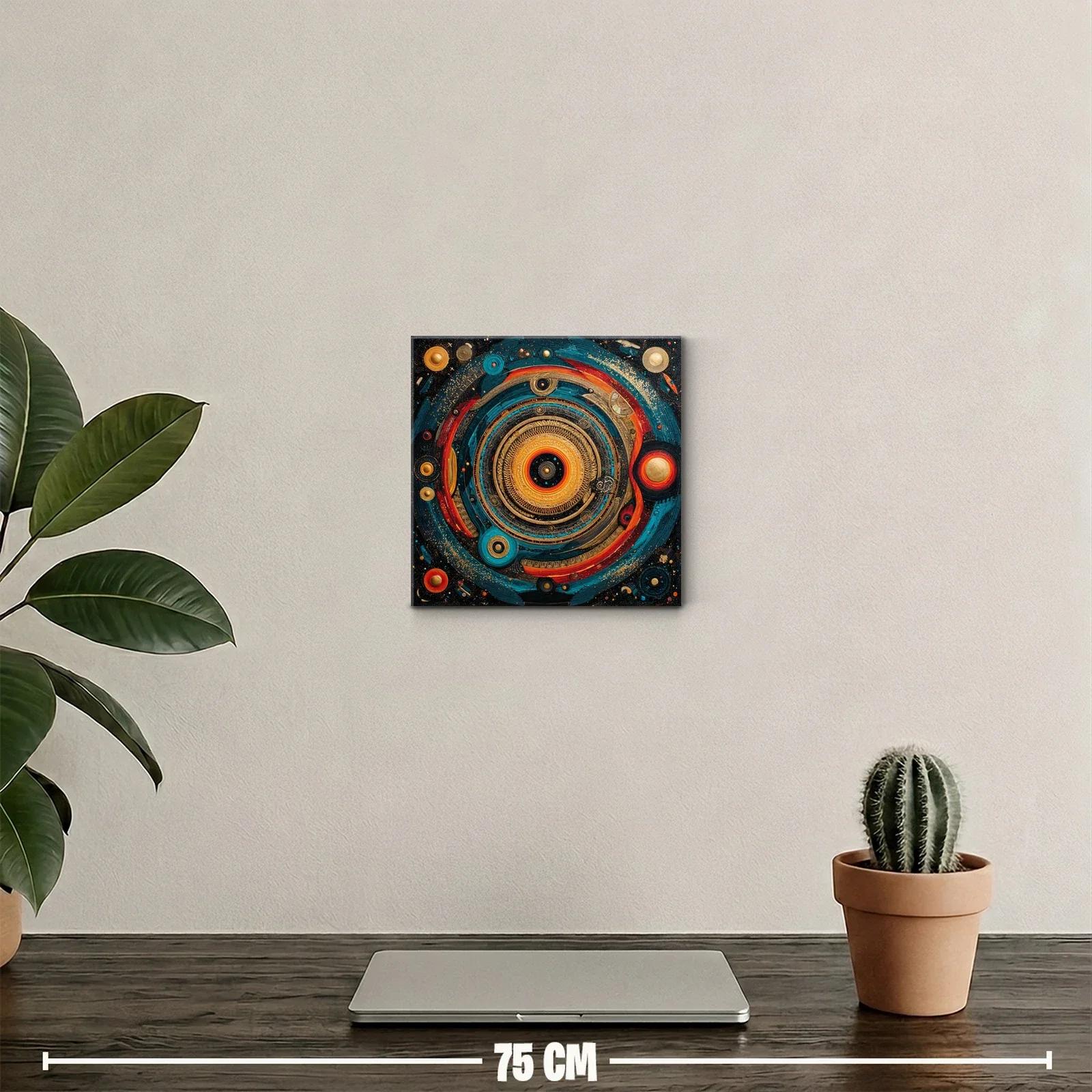 Composición artística inspirada en mandala cósmico colorido — miniatura 2