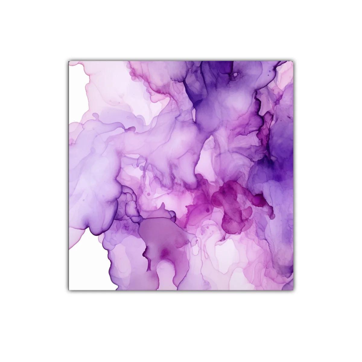 Cuadro abstracto en tonos lila y violeta para decorar — imagen principal
