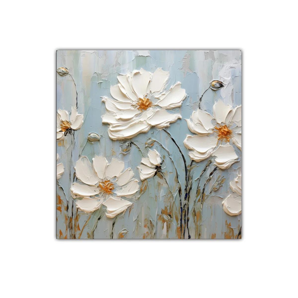 Cuadro floral con tonos suaves y textura elegante