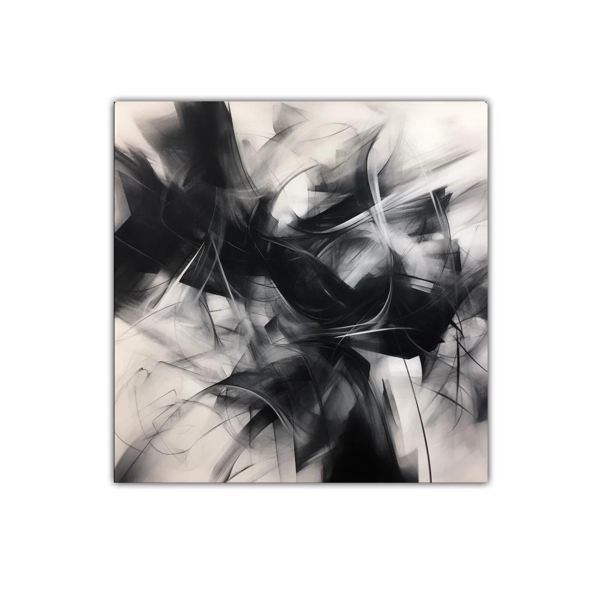 Composición abstracta en escala de grises dinámica y envolvente — imagen principal