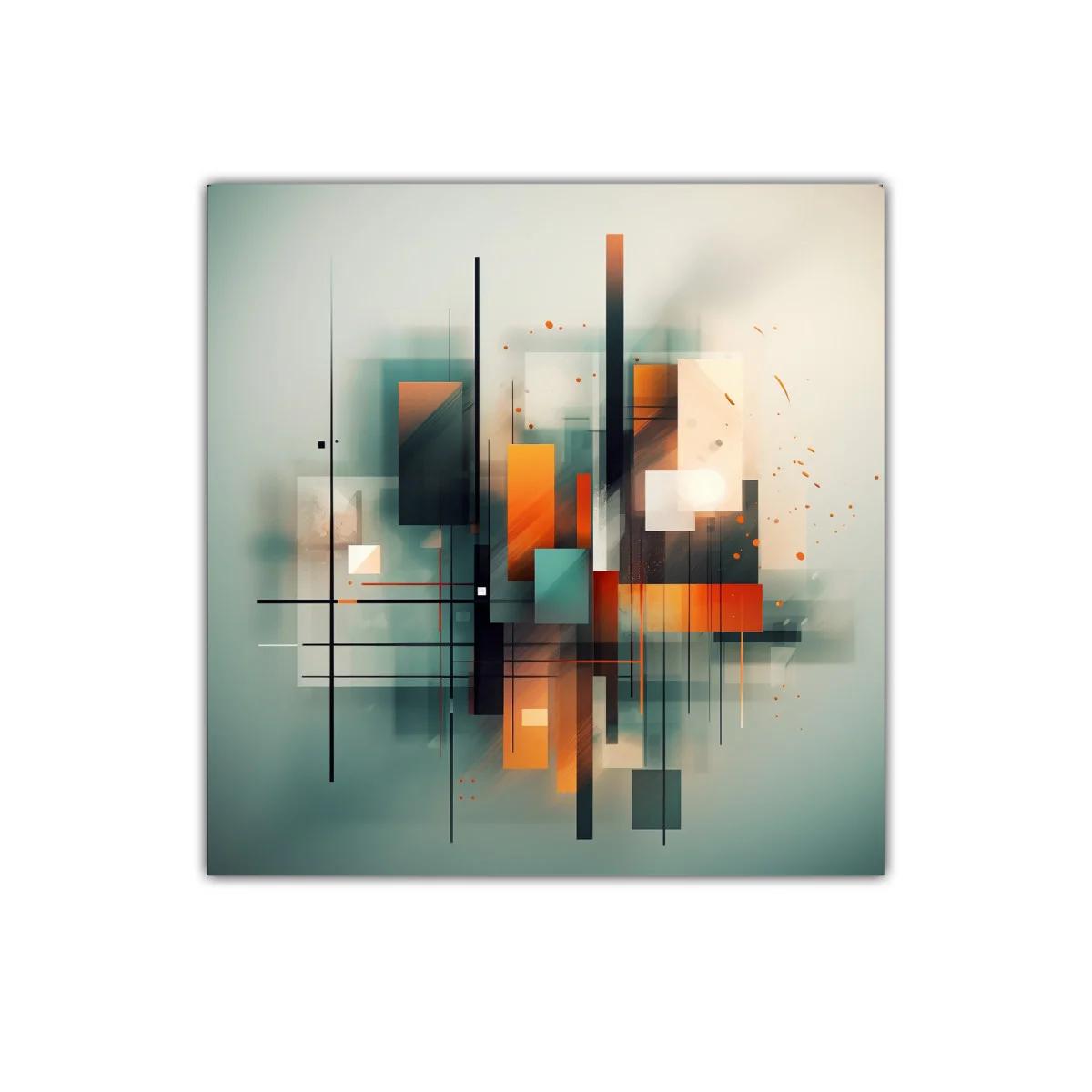 Composición abstracta en tonos cálidos y fríos — imagen principal