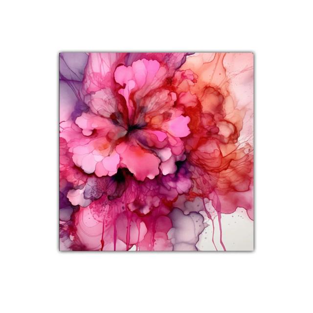 Explosión de colores en flor abstracta vibrante