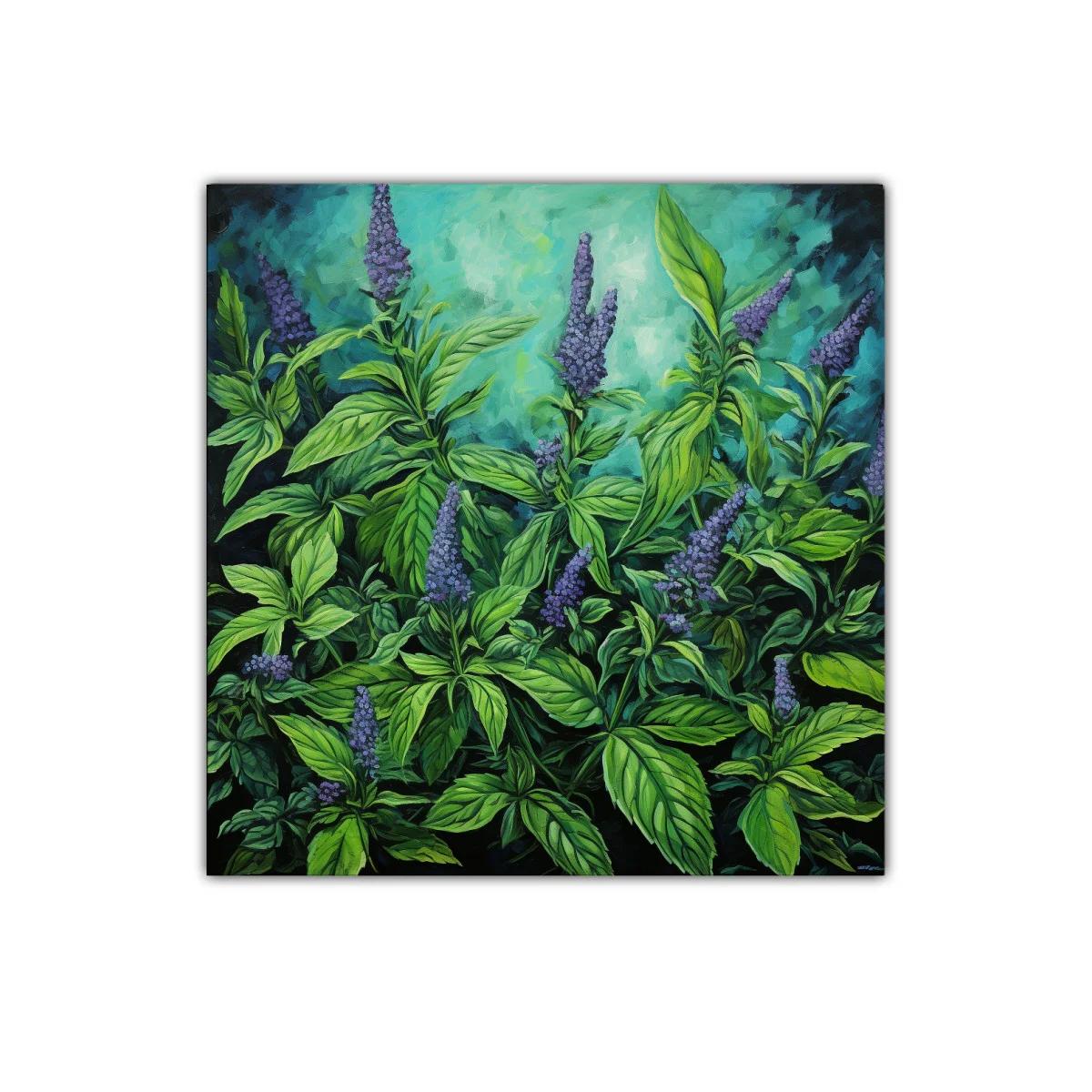 Belleza natural en follaje verde y flores moradas vibrantes — imagen principal
