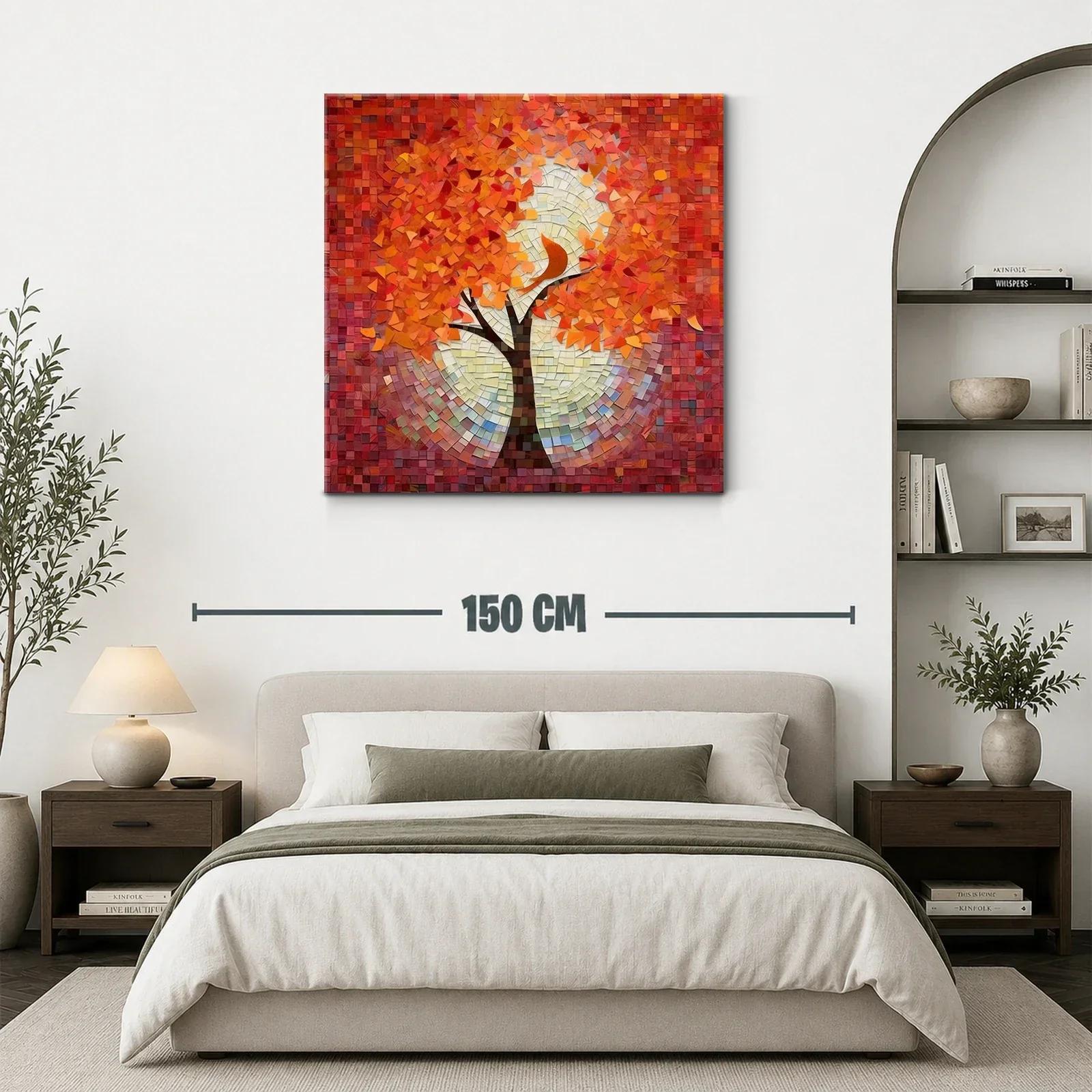 Árbol en tonos cálidos con fondo vibrante y abstracto — miniatura 3