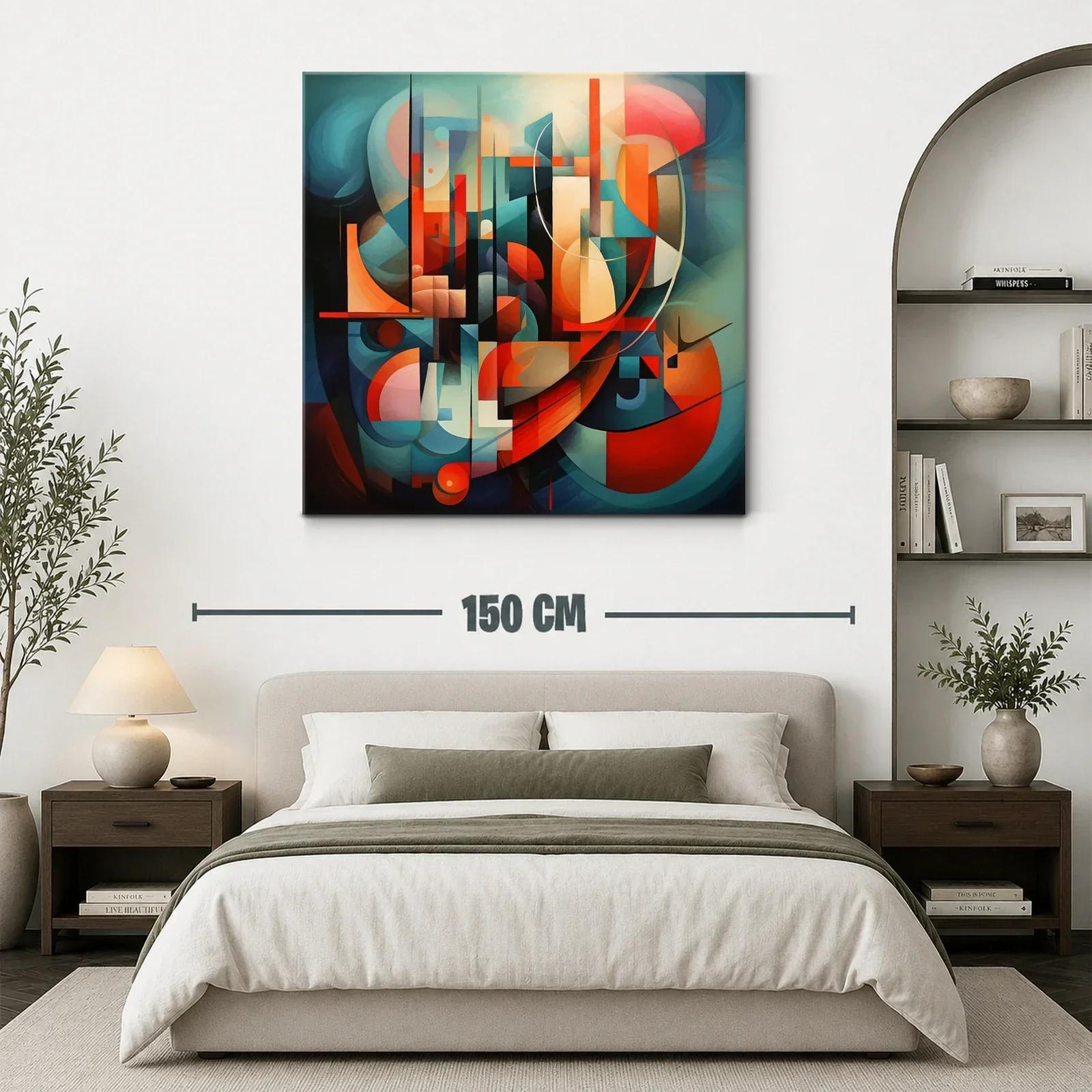 Composición abstracta con formas geométricas en tonos vivos — miniatura 3