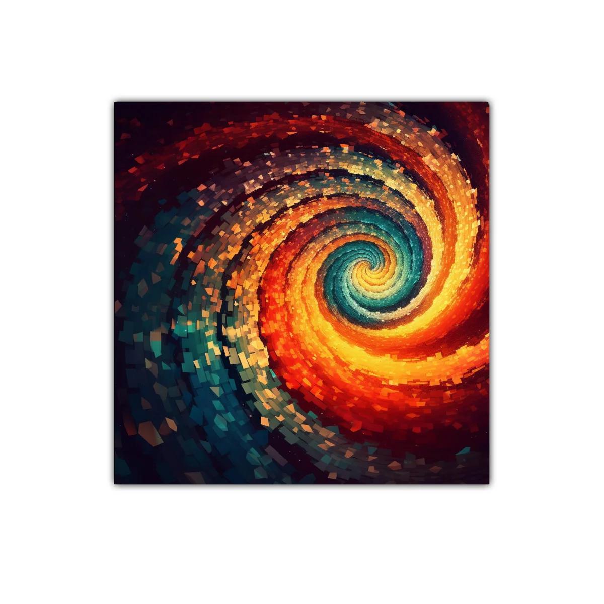Remolino de colores vibrantes en espiral abstracta