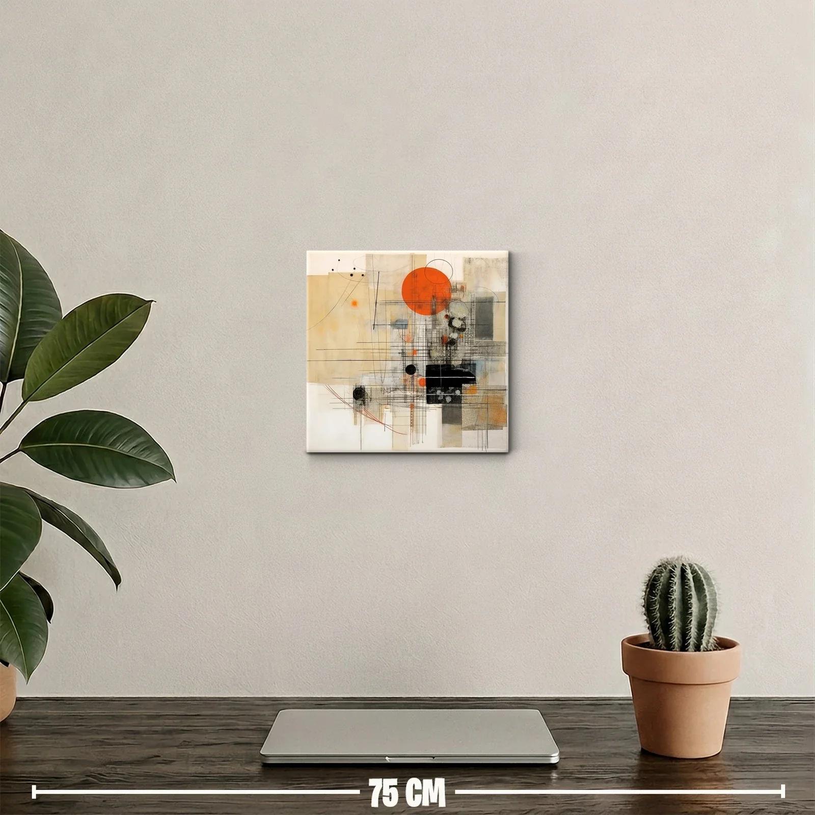 Composición abstracta con círculos y líneas geométricas — miniatura 2
