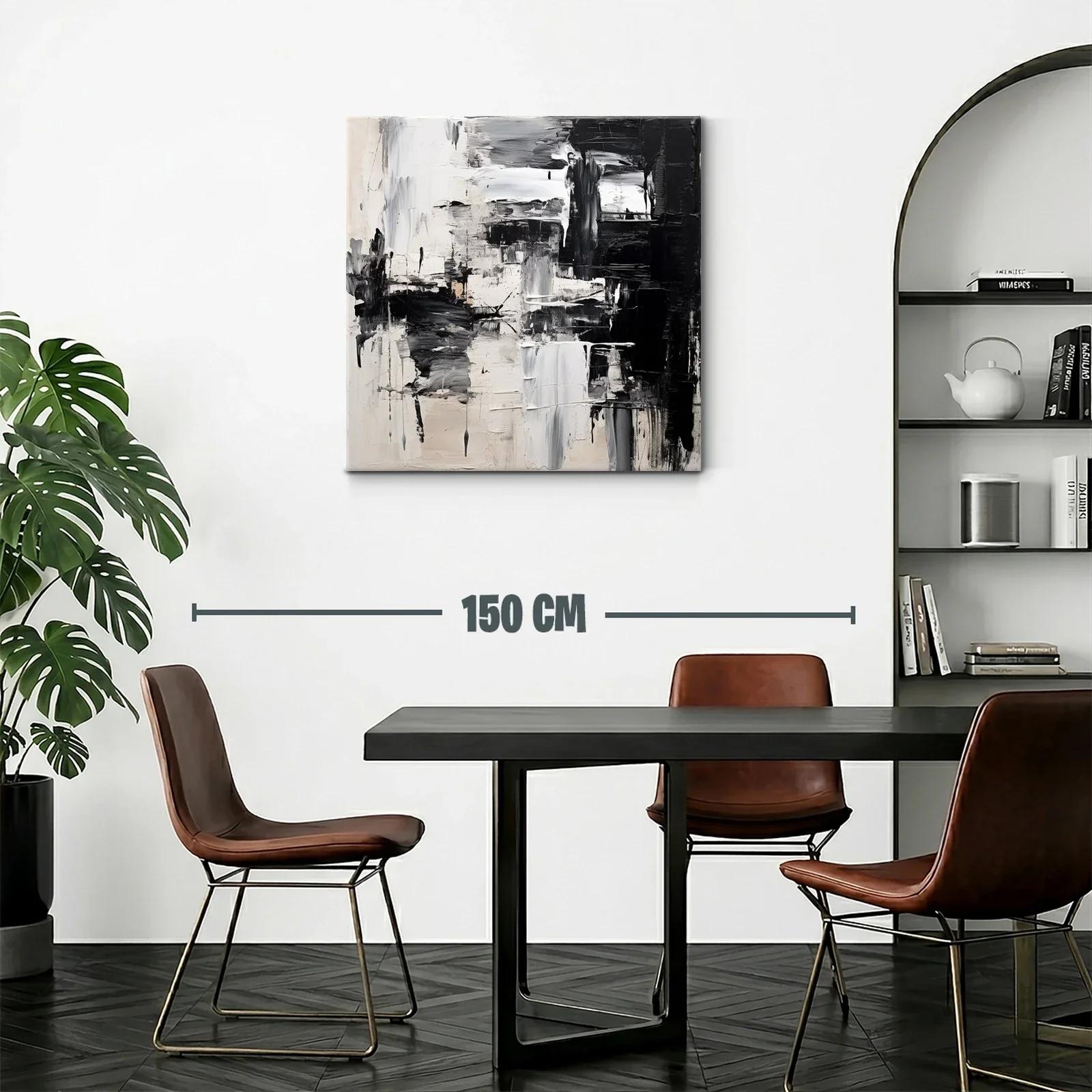 Composición abstracta en negro blanco y tonos neutros — miniatura 2