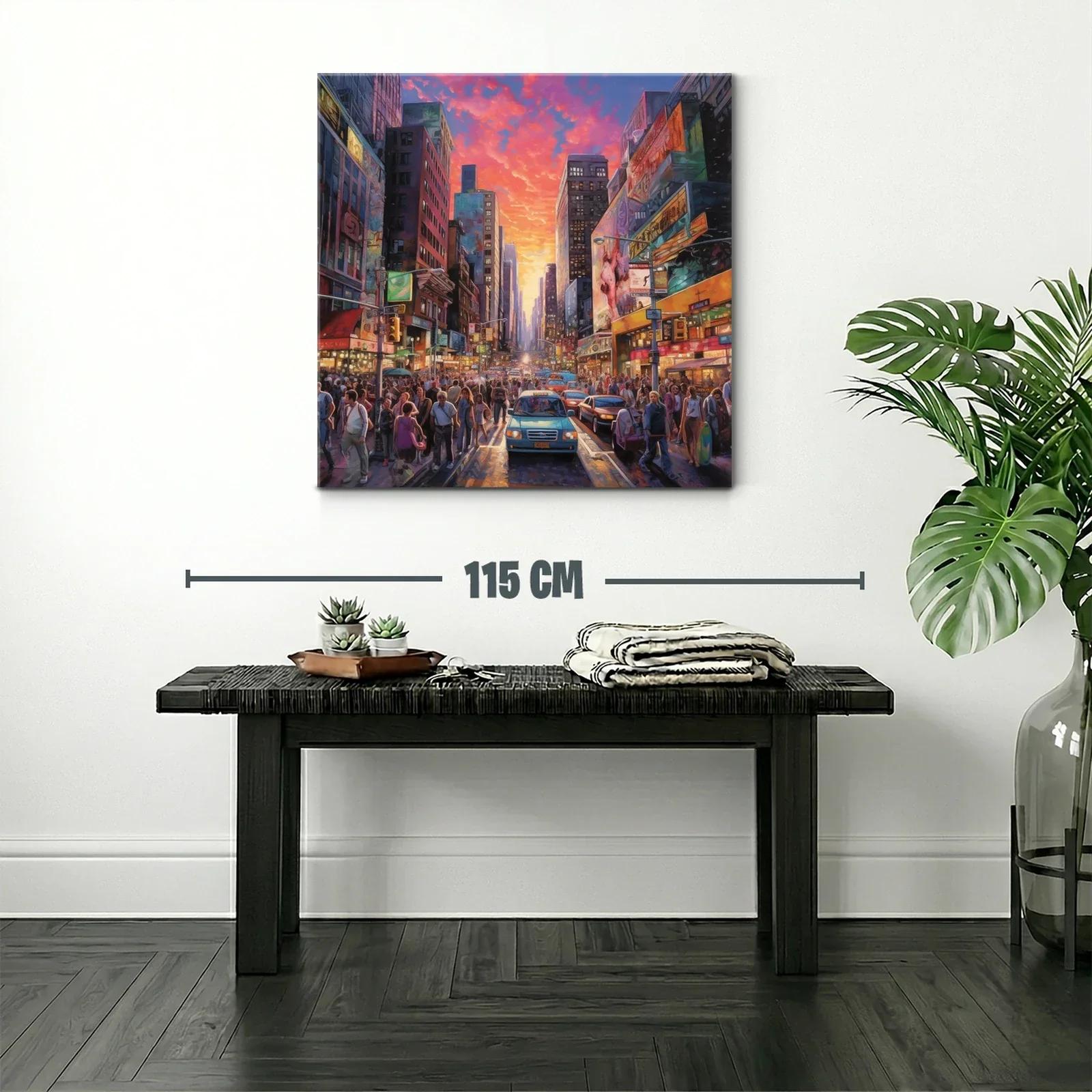 Atardecer vibrante en la ciudad con luces y movimiento — miniatura 2
