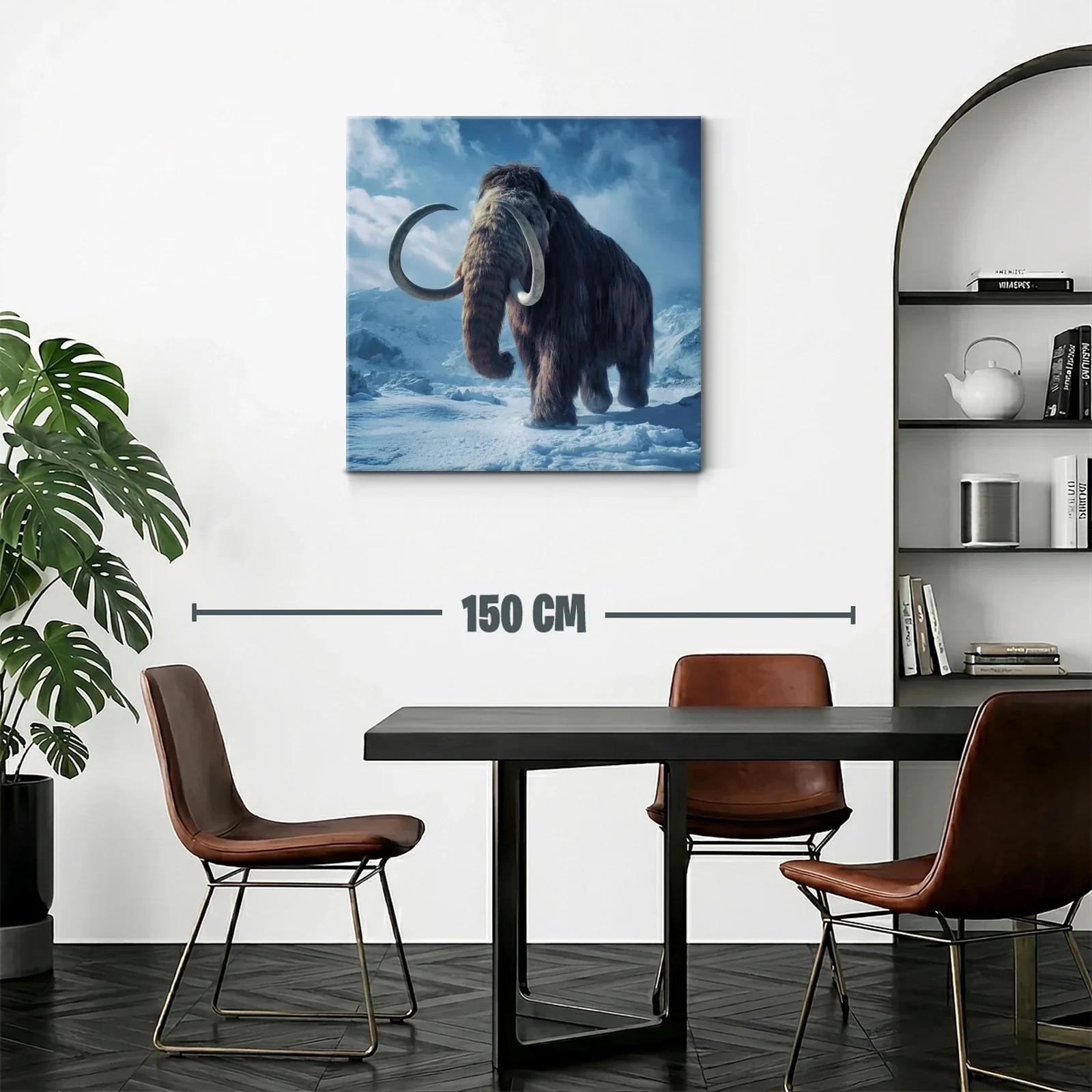 Imponente mamut en paisaje helado y nevado — miniatura 2