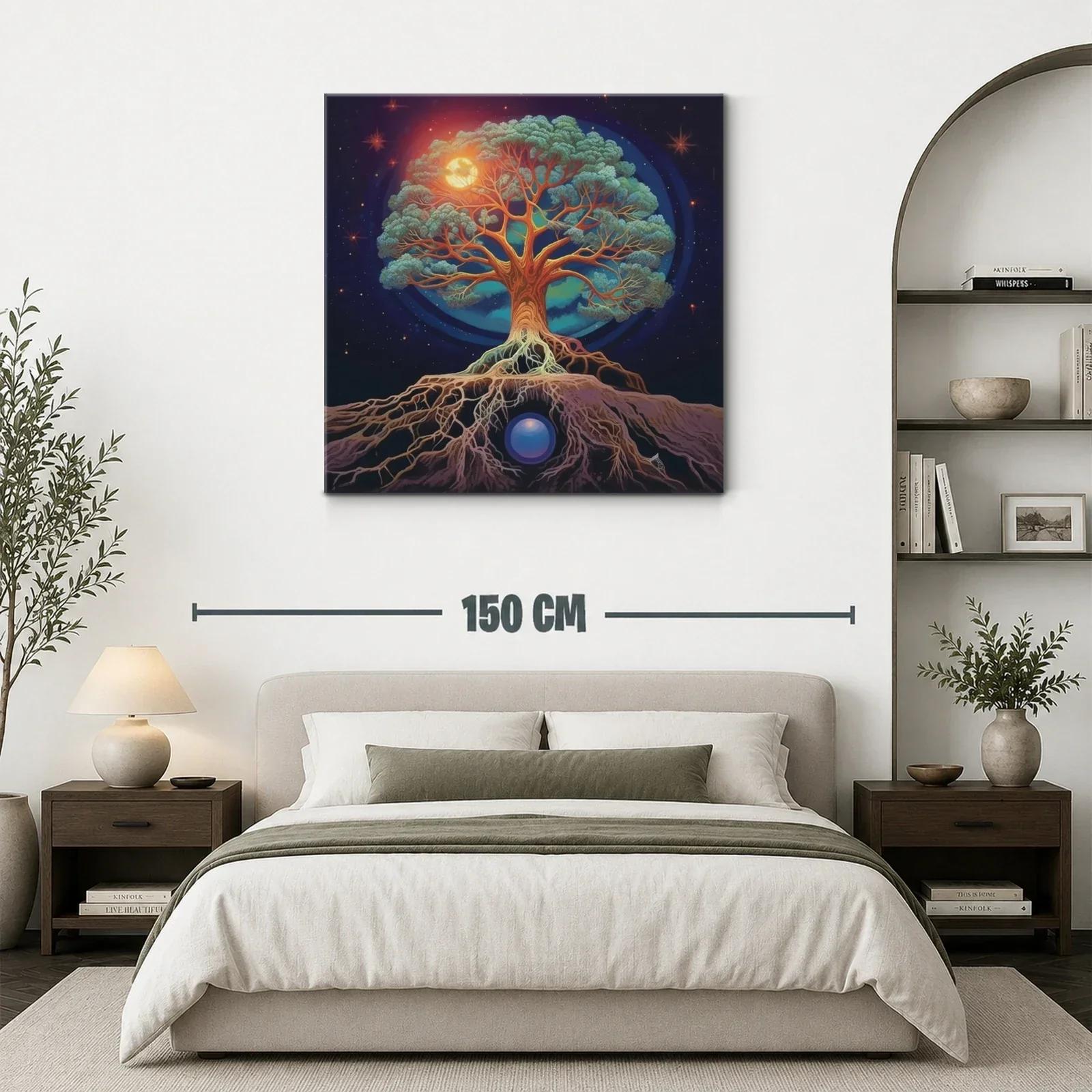 Árbol de la vida cósmico con raíces y energía lunar — miniatura 3