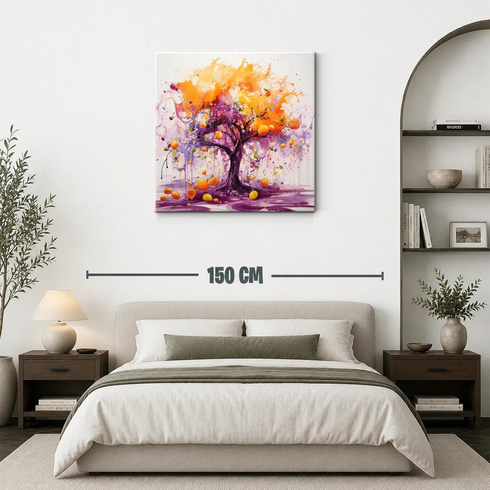 Árbol vibrante con frutos en tonos cálidos y púrpuras — miniatura 3