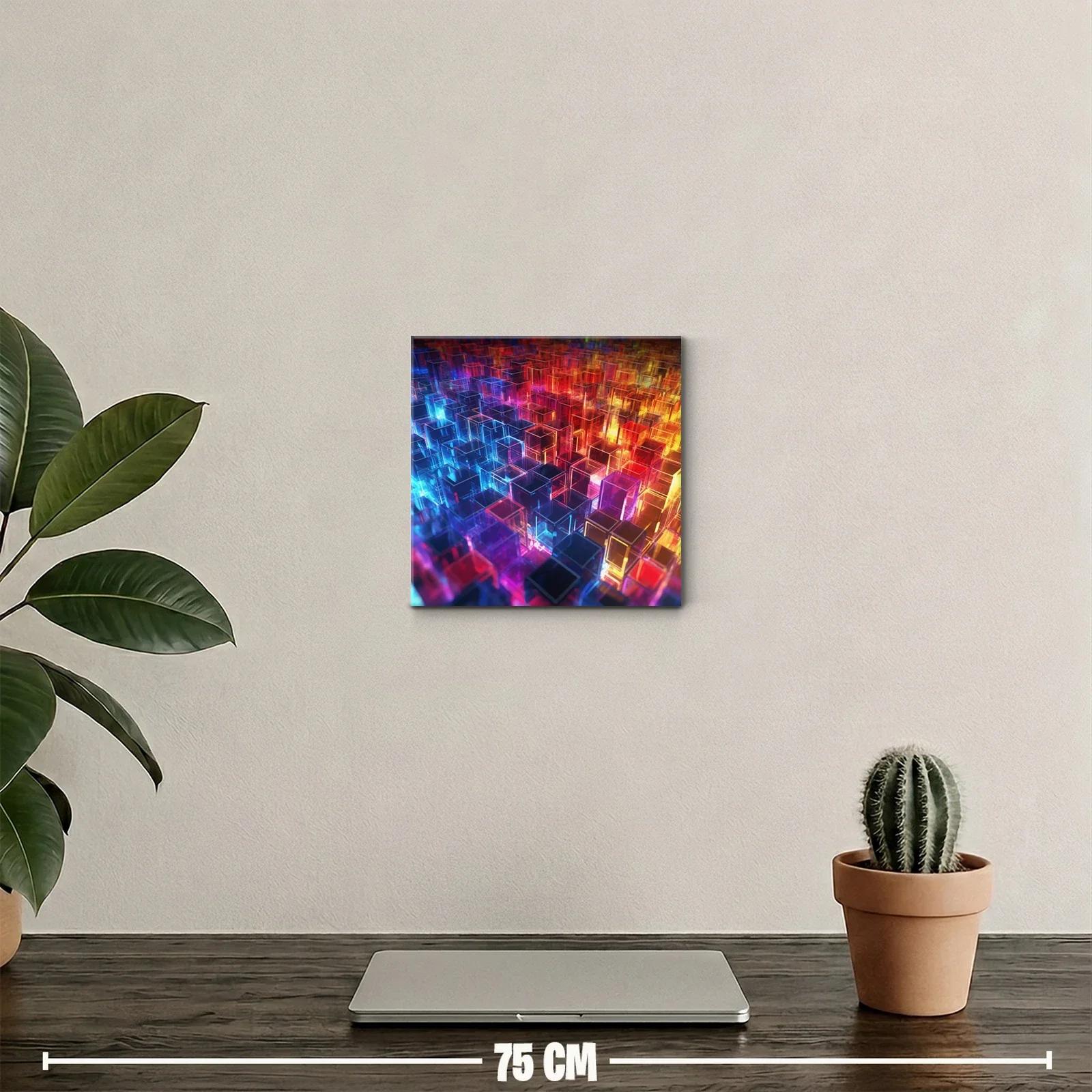 Geometría vibrante en cubos de cristal de colores intensos — miniatura 2