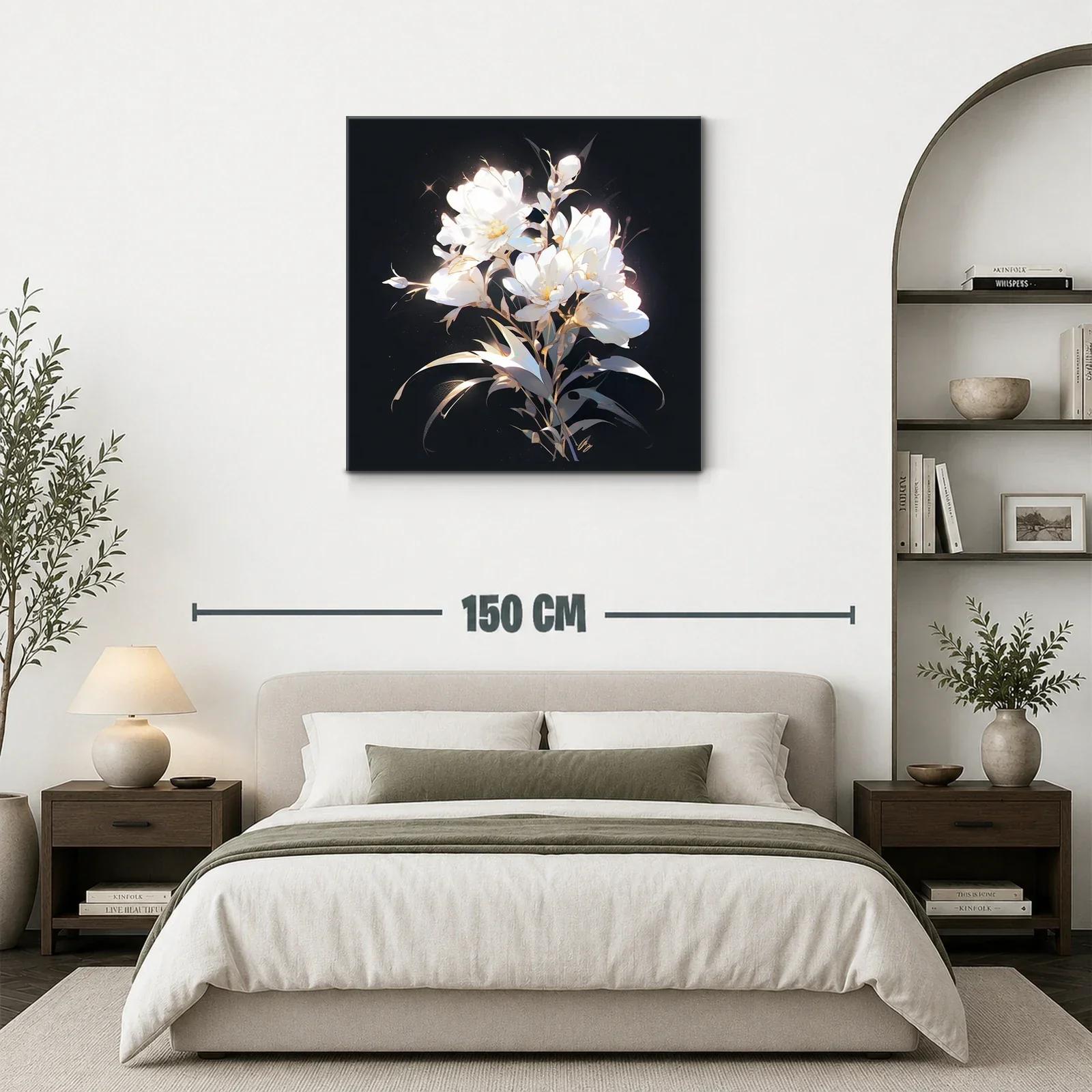Elegancia de flores blancas sobre fondo oscuro — miniatura 3