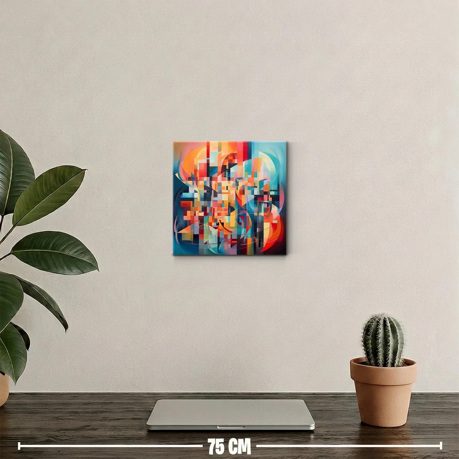 Composición abstracta vibrante con juego geométrico y colorido — miniatura 2