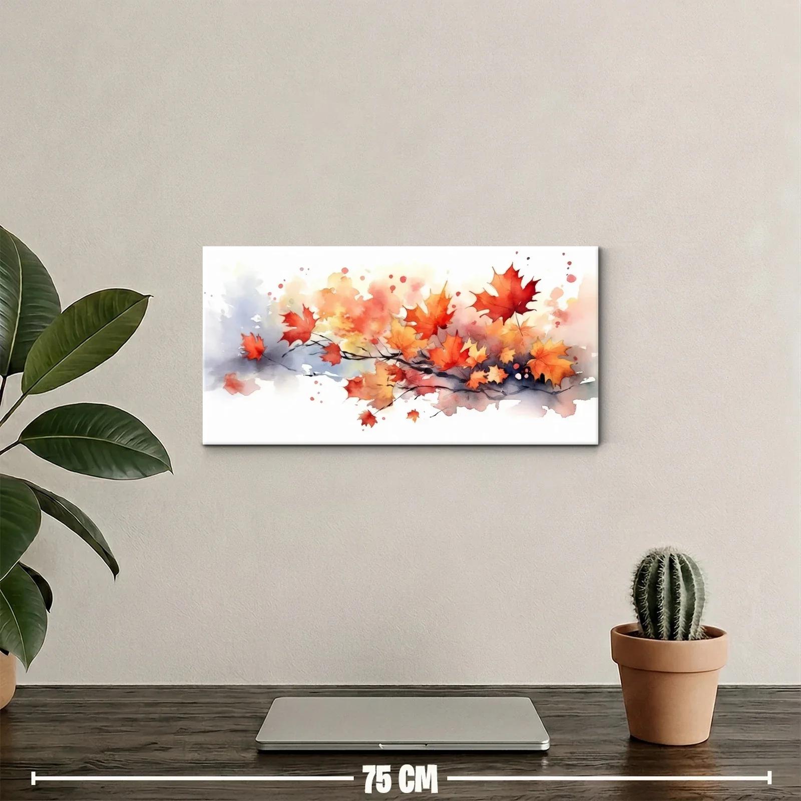 Cuadro rama de arce con salpicaduras de pintura — miniatura 2