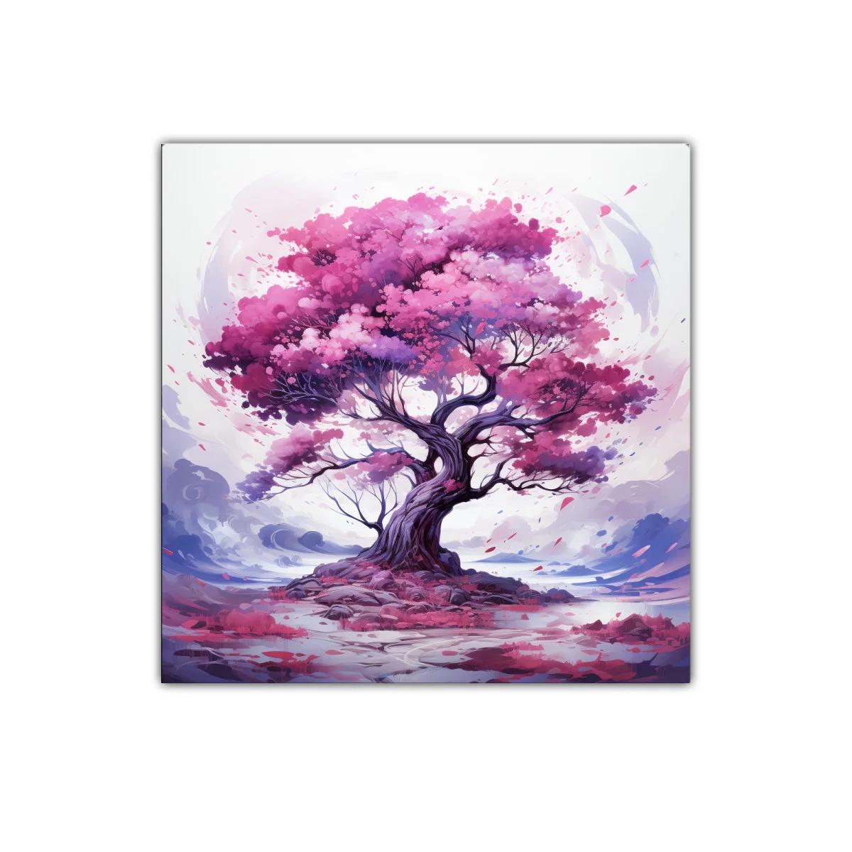 Árbol en tonos rosa y púrpura vibrante para decorar — imagen principal