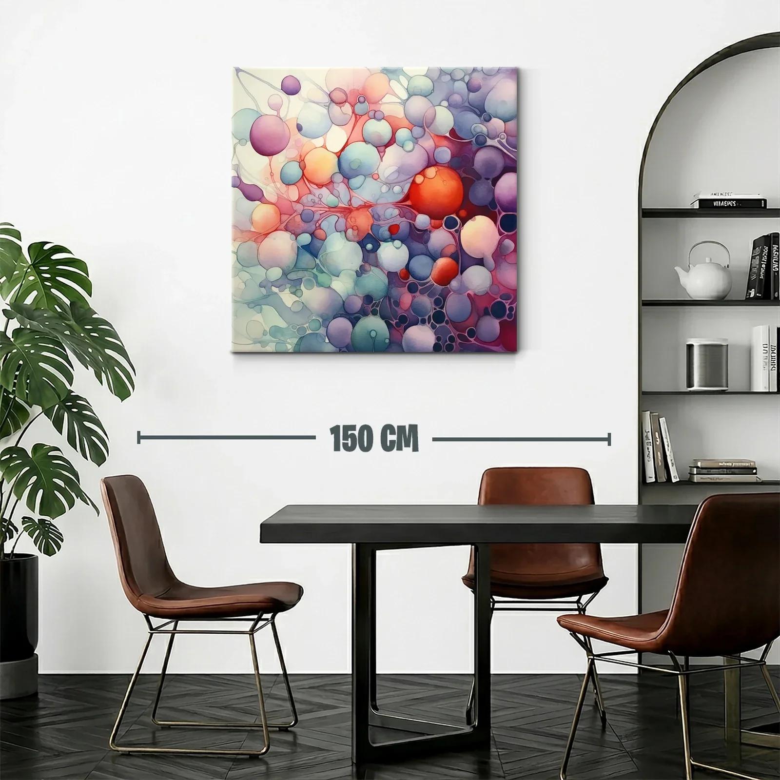 Composición abstracta con burbujas en tonos pastel y vivos — miniatura 2