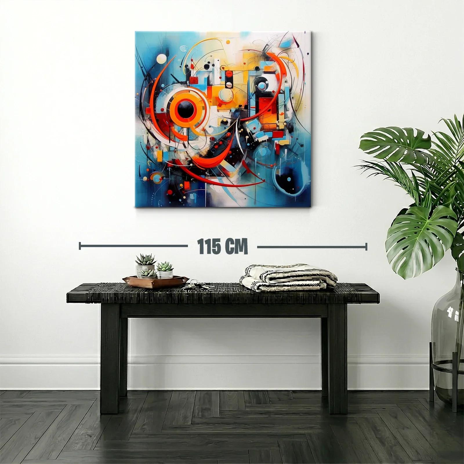 Composición abstracta con círculos y líneas dinámicas — miniatura 2