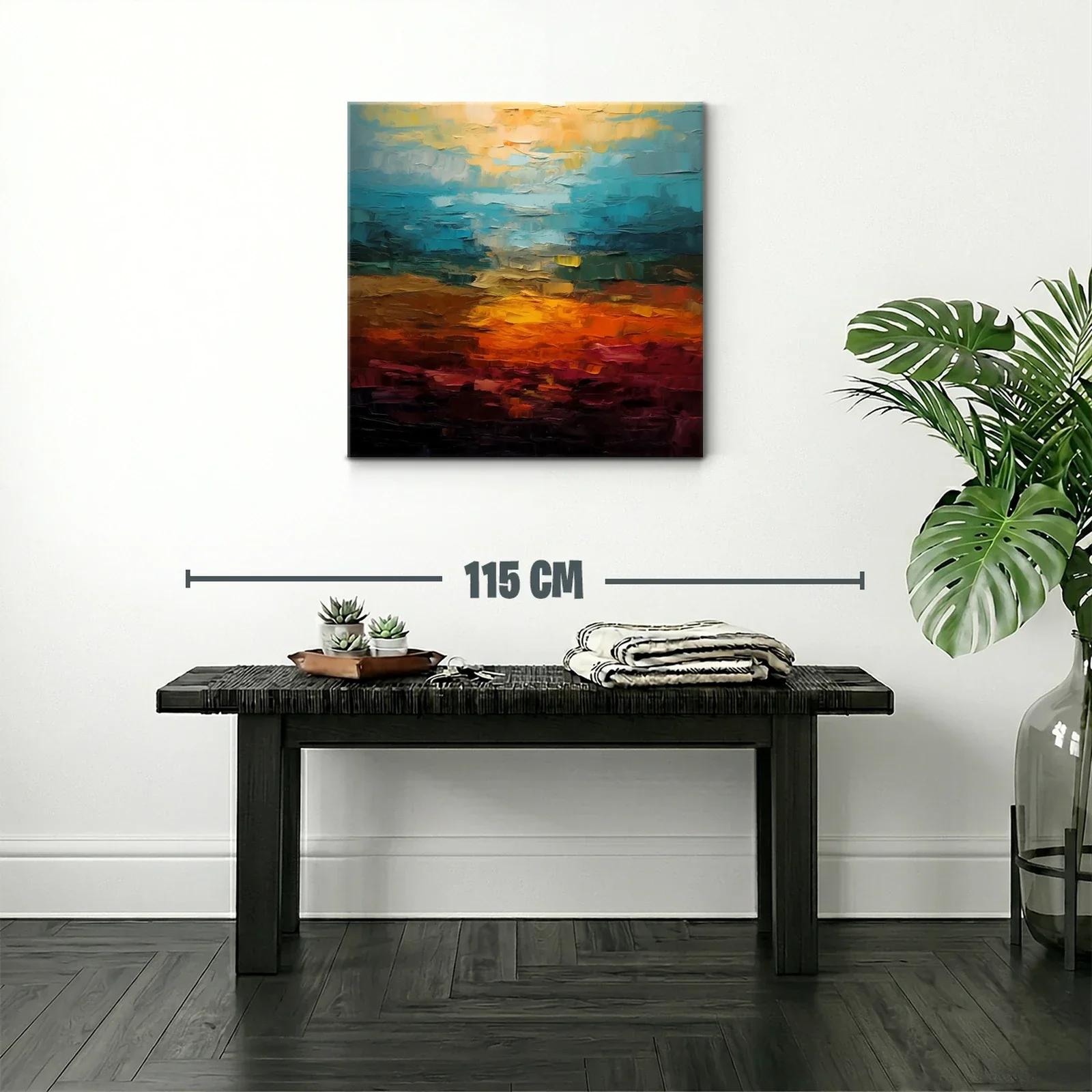 Atardecer Abstracto en Vivos Tonos Cálidos y Fríos — miniatura 2