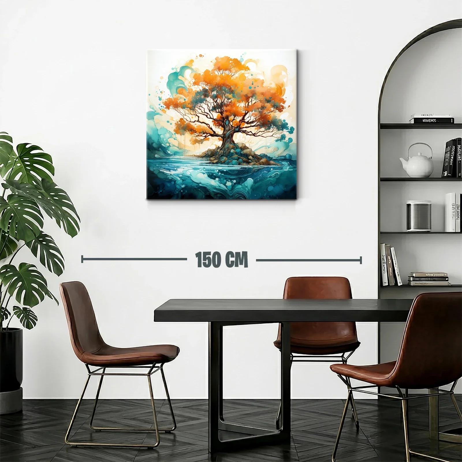 Árbol vibrante en paisaje de agua y energía dinámica — miniatura 2