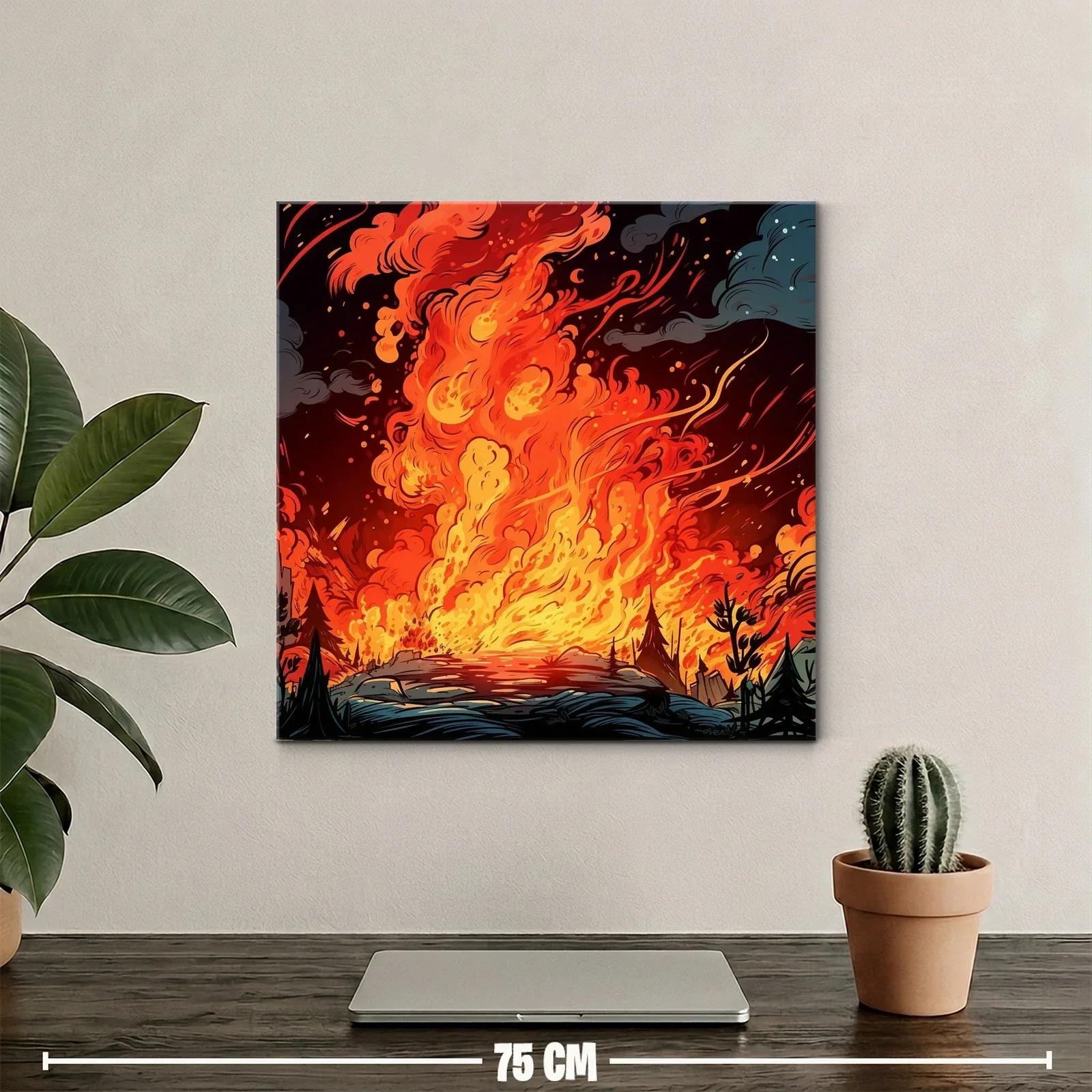 Intensidad ardiente en un paisaje en llamas vibrantes — miniatura 2