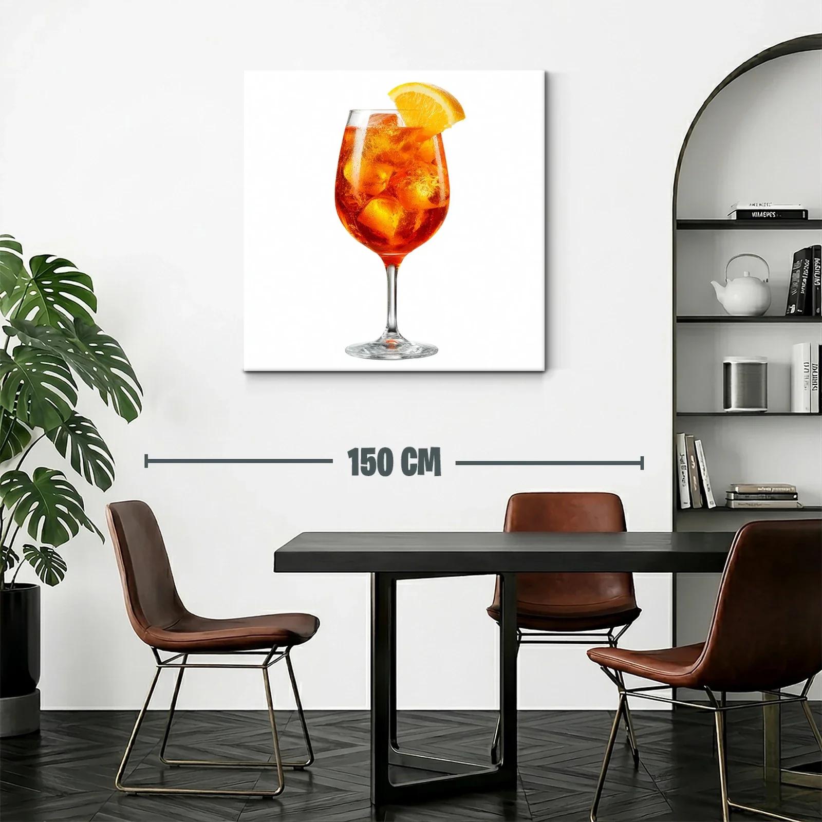 Cuadro moderno con copa de cóctel cítrico vibrante — miniatura 2