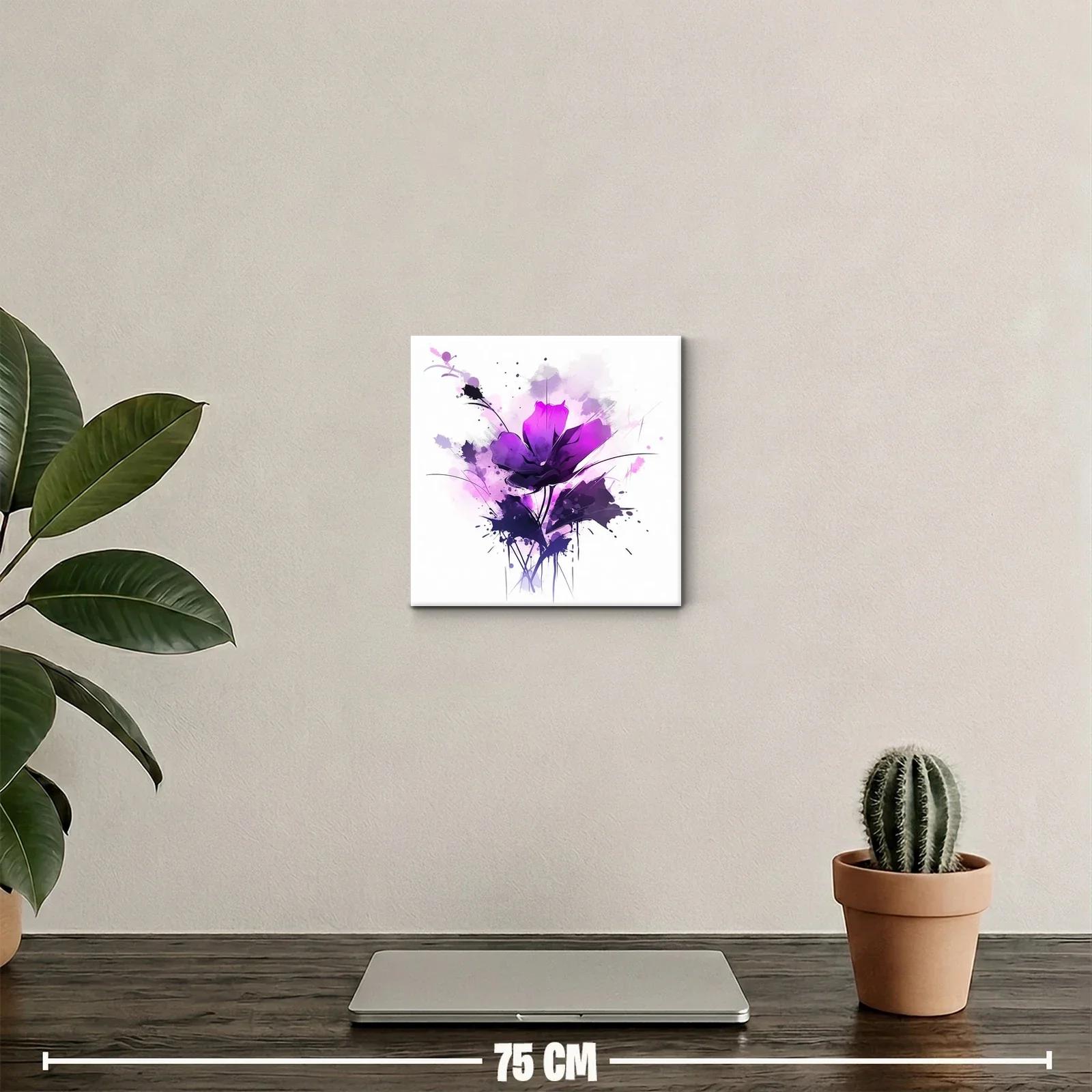 Flor vibrante en tonos púrpuras para decoración moderna — miniatura 2