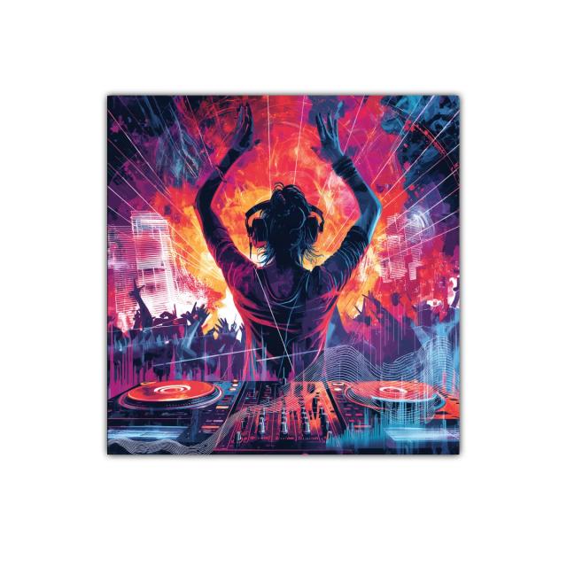 Energía Vibrante de DJ en Concierto Nocturno