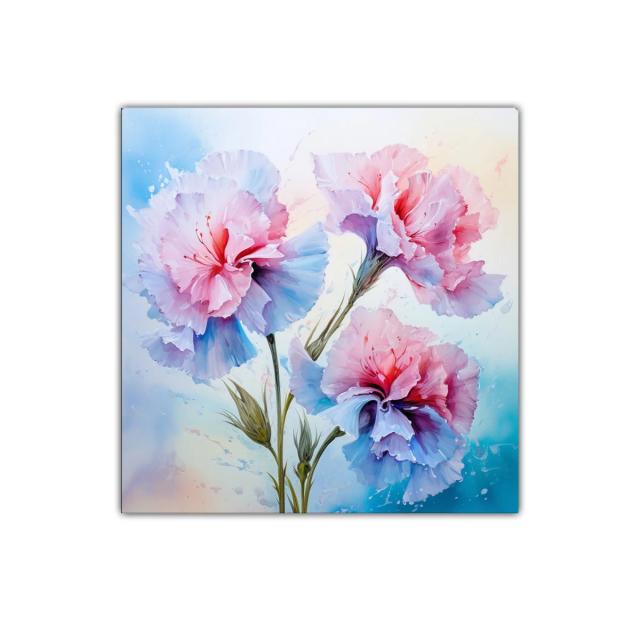 Cuadro decorativo floral con tonos suaves y vibrantes