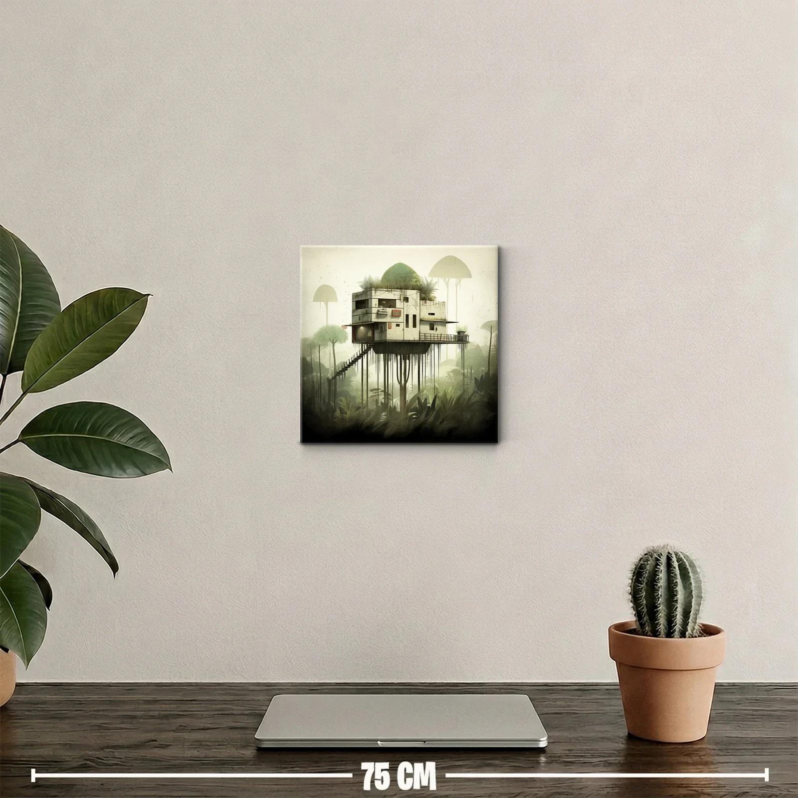 Casa elevada entre la naturaleza con ambiente misterioso — miniatura 2