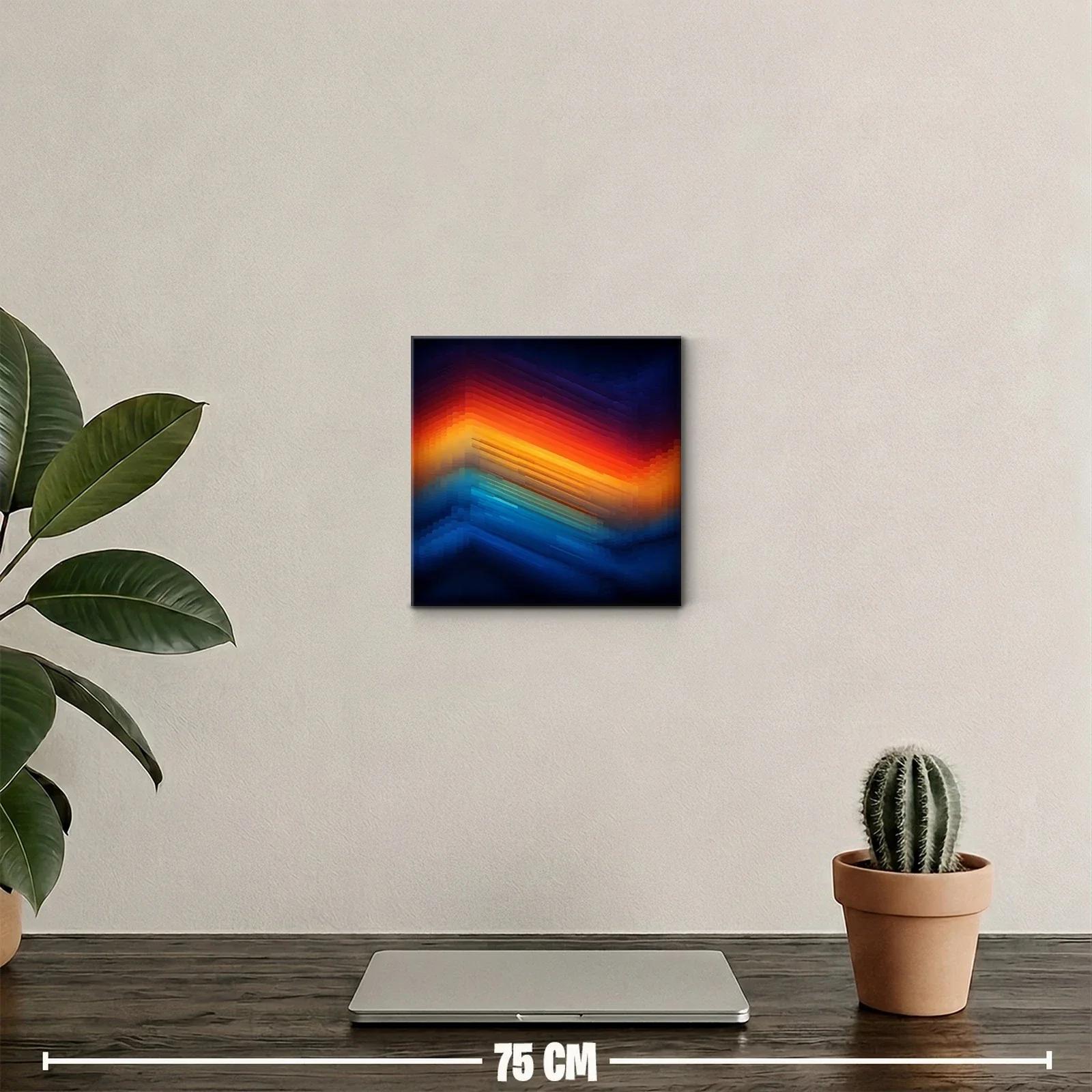 Cuadro abstracto con vibrantes contrastes de luz y color — miniatura 2