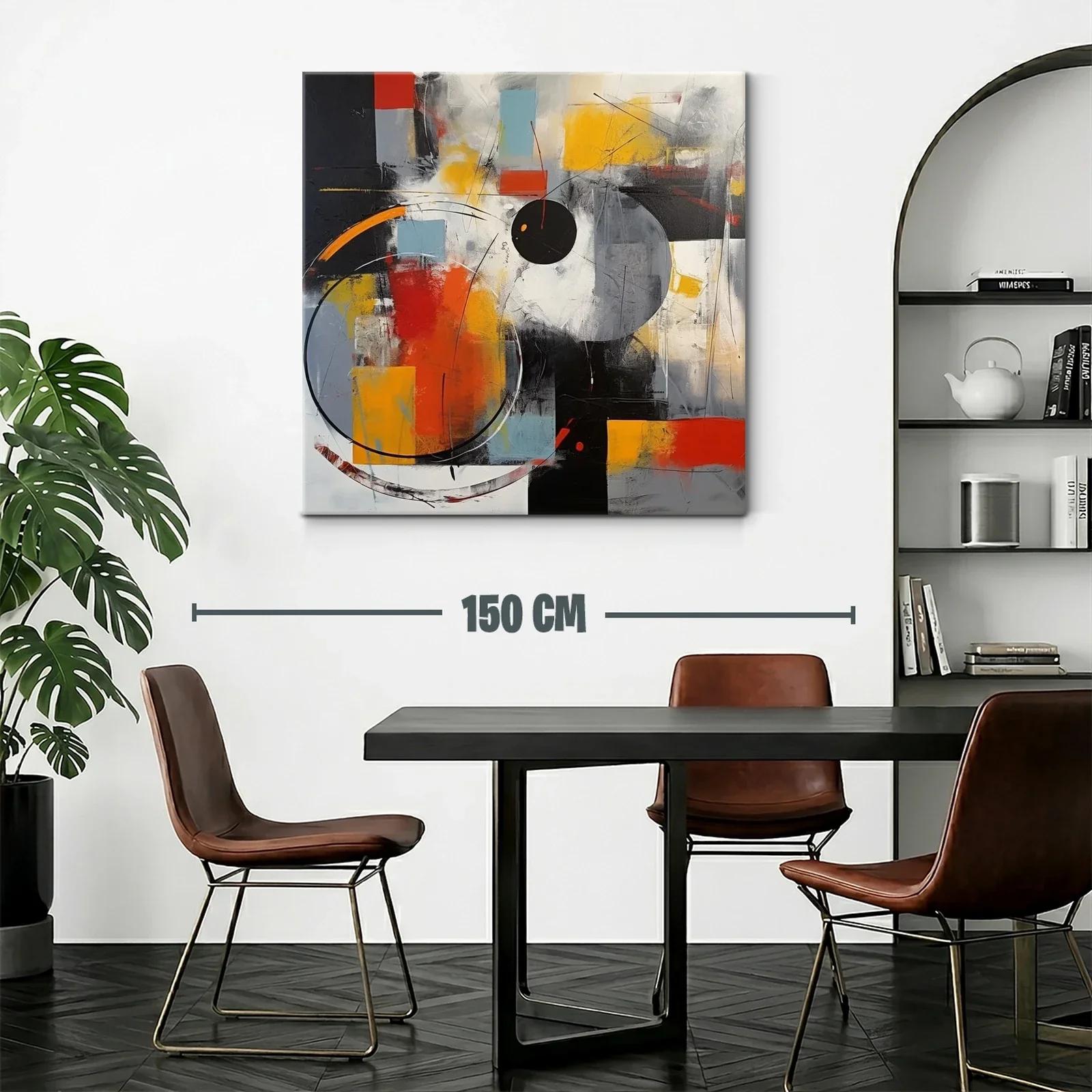 Composición abstracta con círculos y formas geométricas vibrantes — miniatura 2