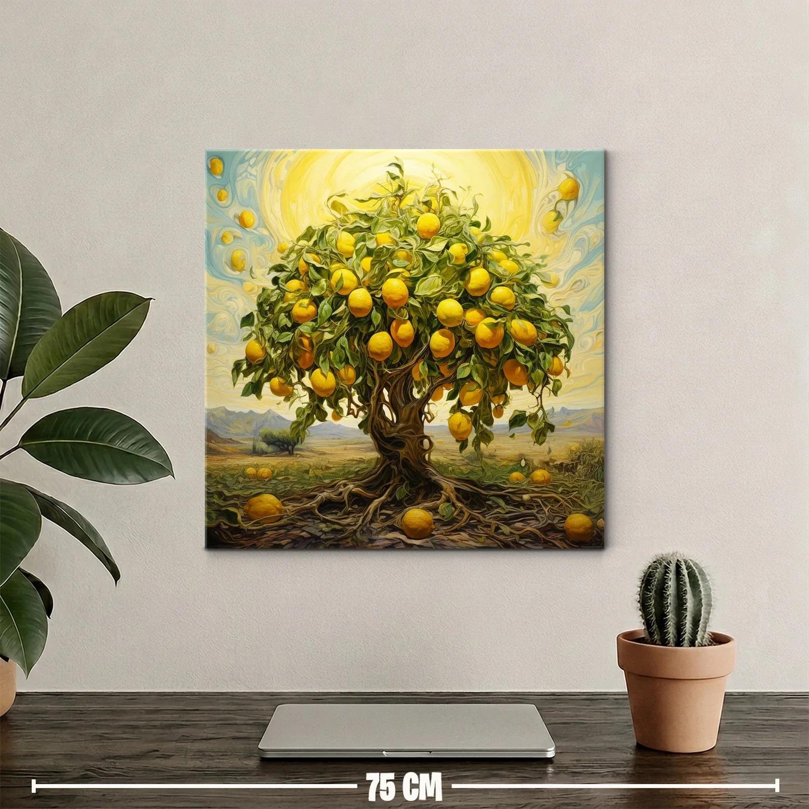Árbol frutal irradiando frescura y vitalidad amarilla — miniatura 2
