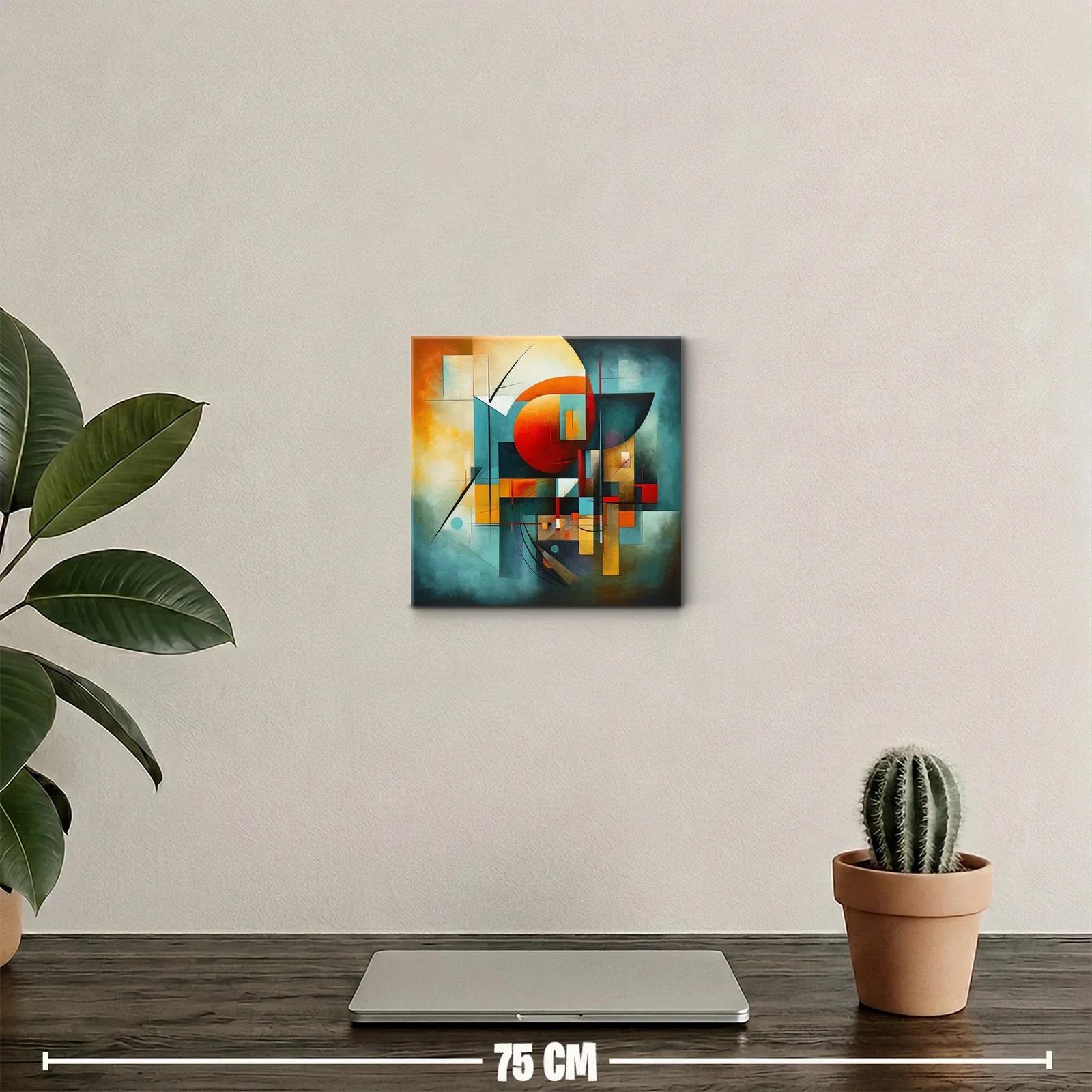Composición geométrica con formas y tonos vibrantes — miniatura 2